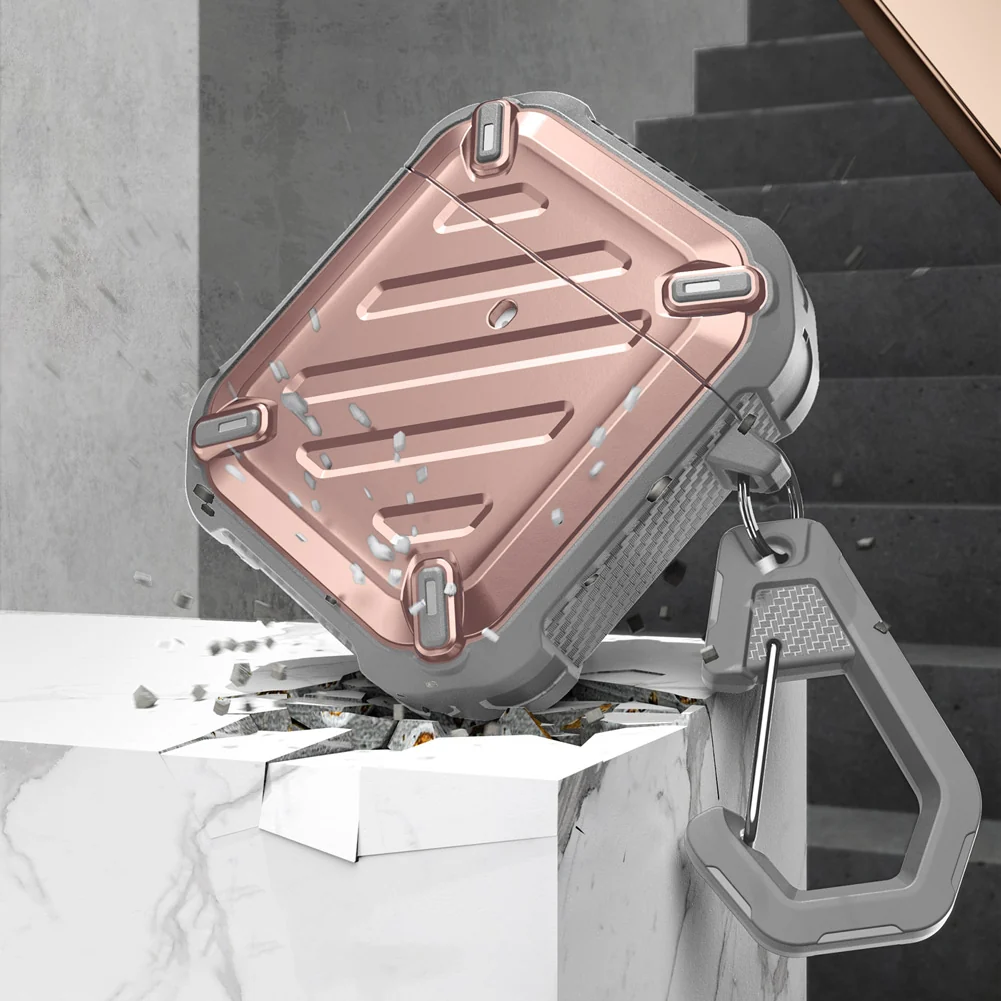 Apple AirPods 1 & 2 Unicorn Beetle Pro Rugged Case-Rose Gold - Image 2