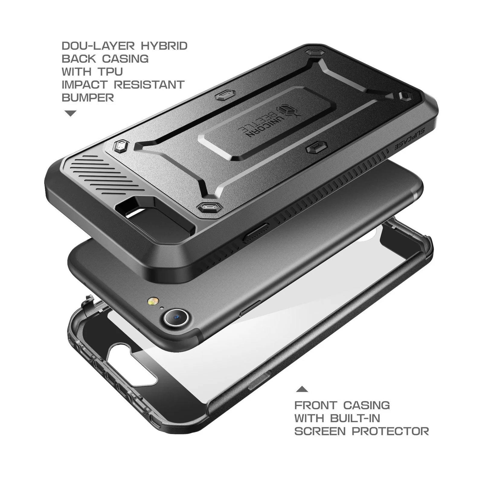iPhone 7 Unicorn Beetle Pro Holster Case-Black - Image 6