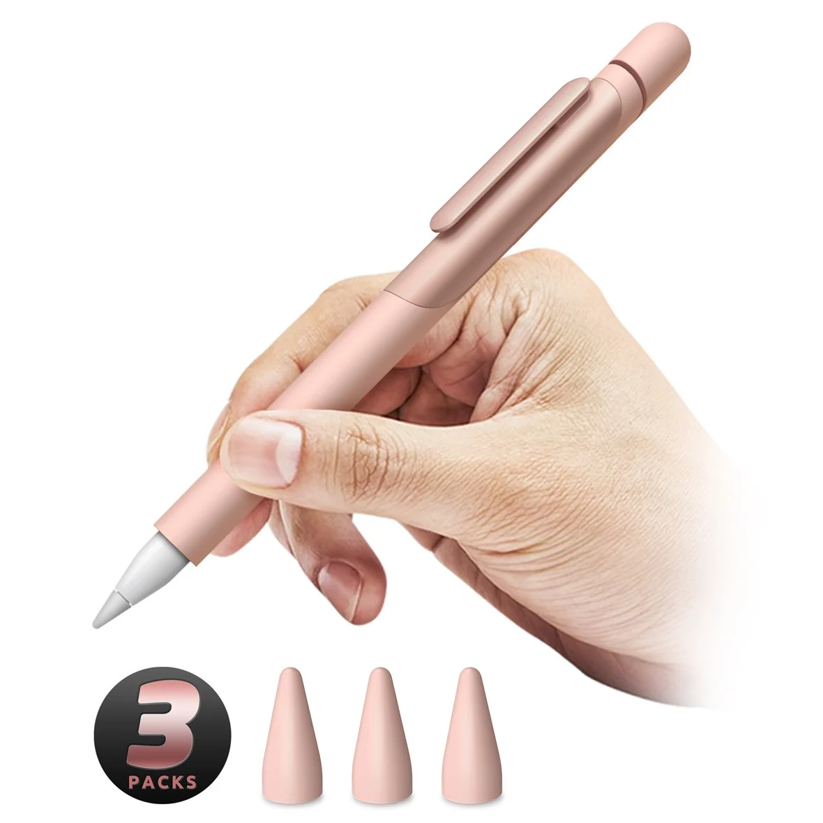 Apple Pencil 1 Silicone Protective Case-Rose Gold - Image 2