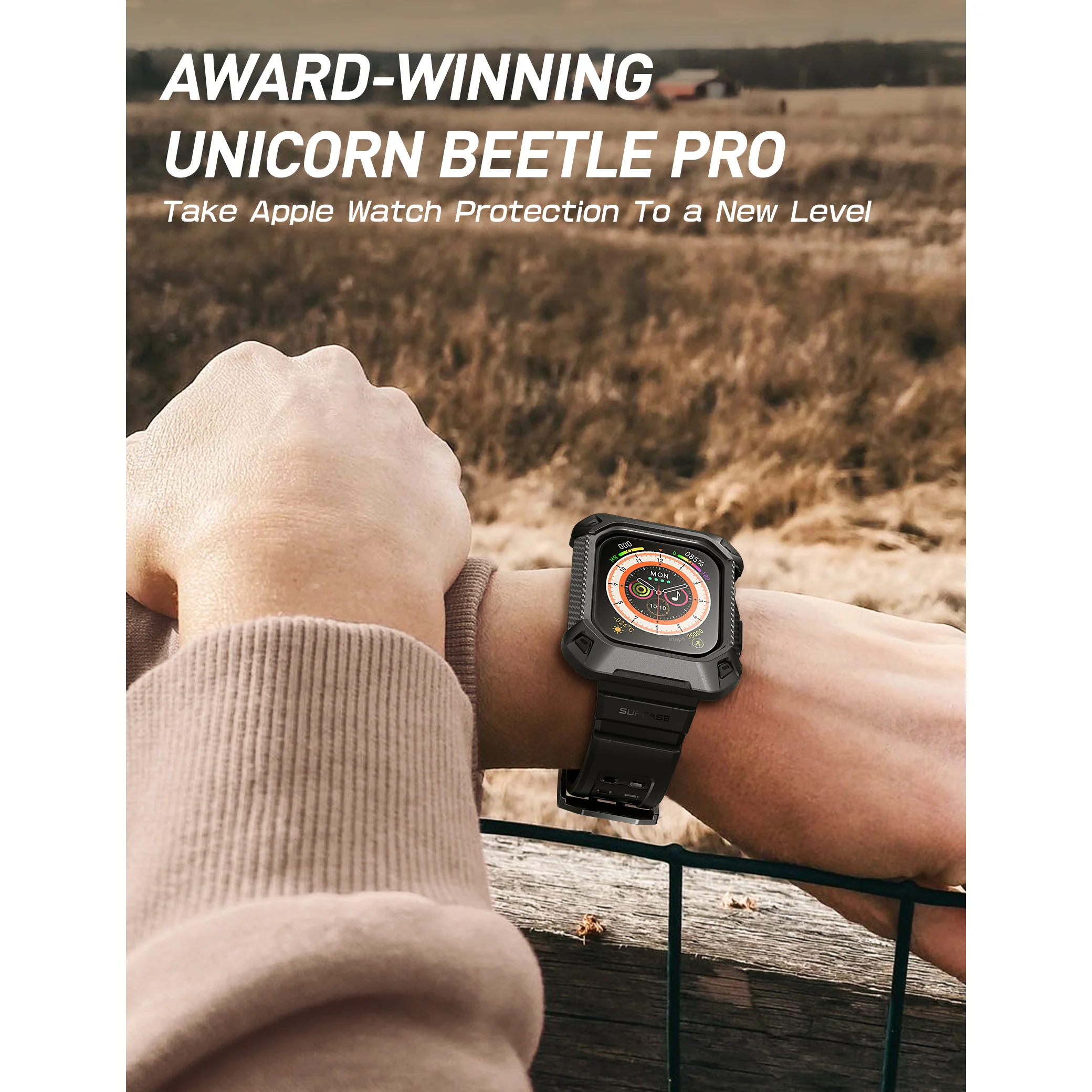 Apple Watch UB Pro Wristband Case (42mm)-Black - Image 8