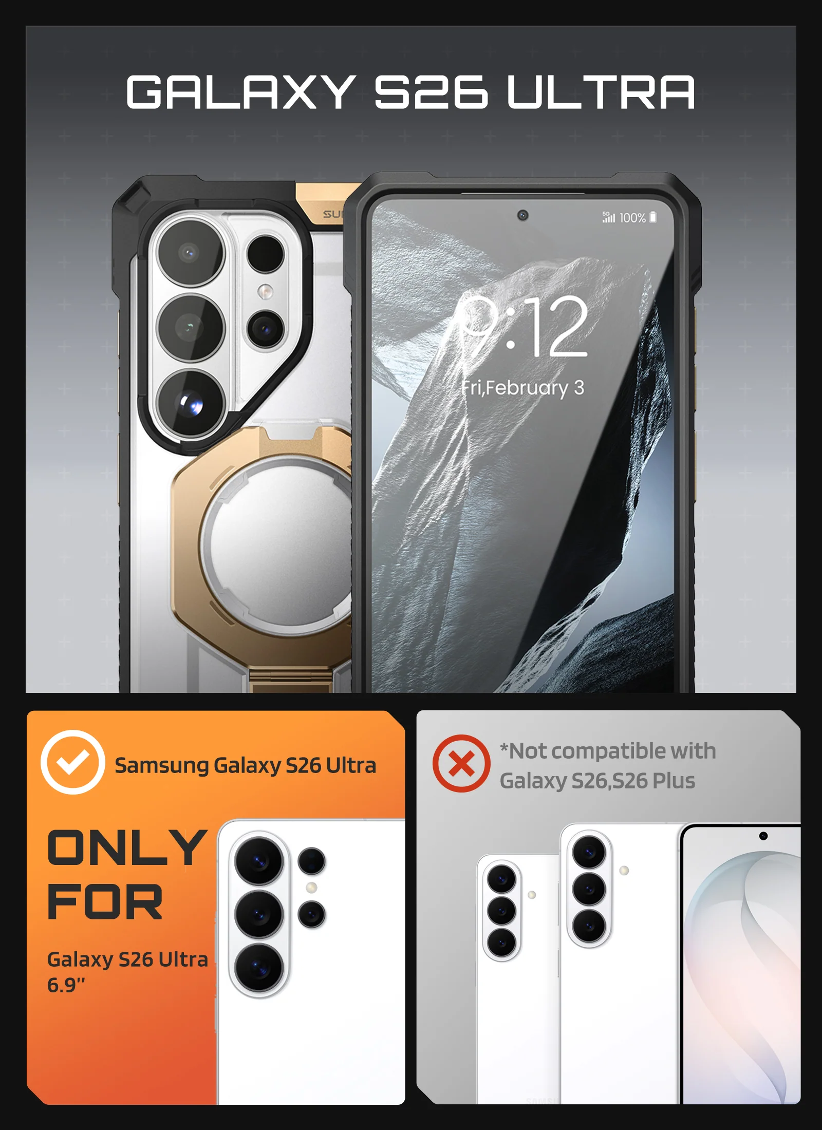 Bundle Sale - Galaxy S26 Ultra UB Grip Series & Samsung/iPhone Compatible MagFlip Wallet - Image 6