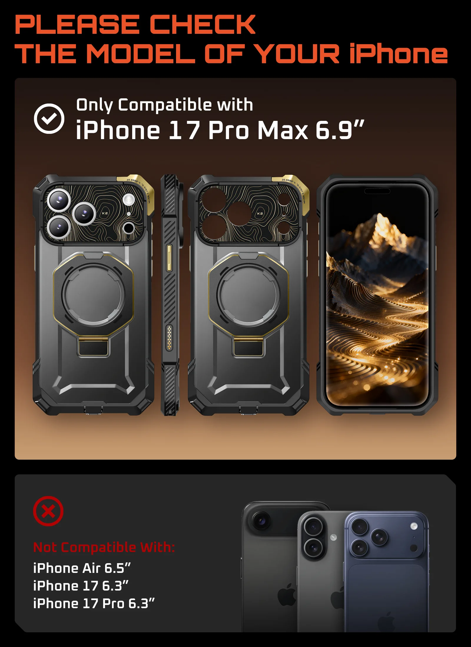 UB GRIP Series iPhone 17 Pro Max MagSafe Camera Control Button Phone Case - K2Night - Image 7