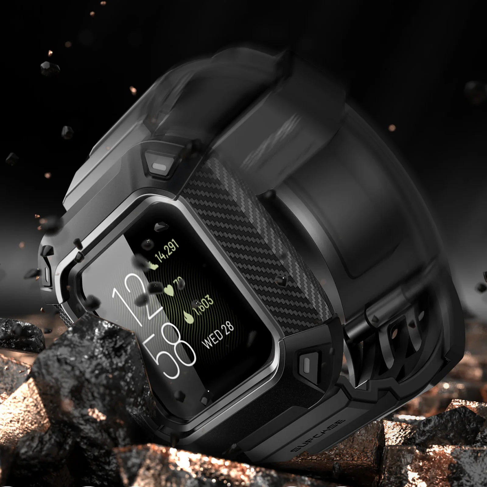 Fitbit Versa 3 Unicorn Beetle Pro Rugged Case-Black - Image 3