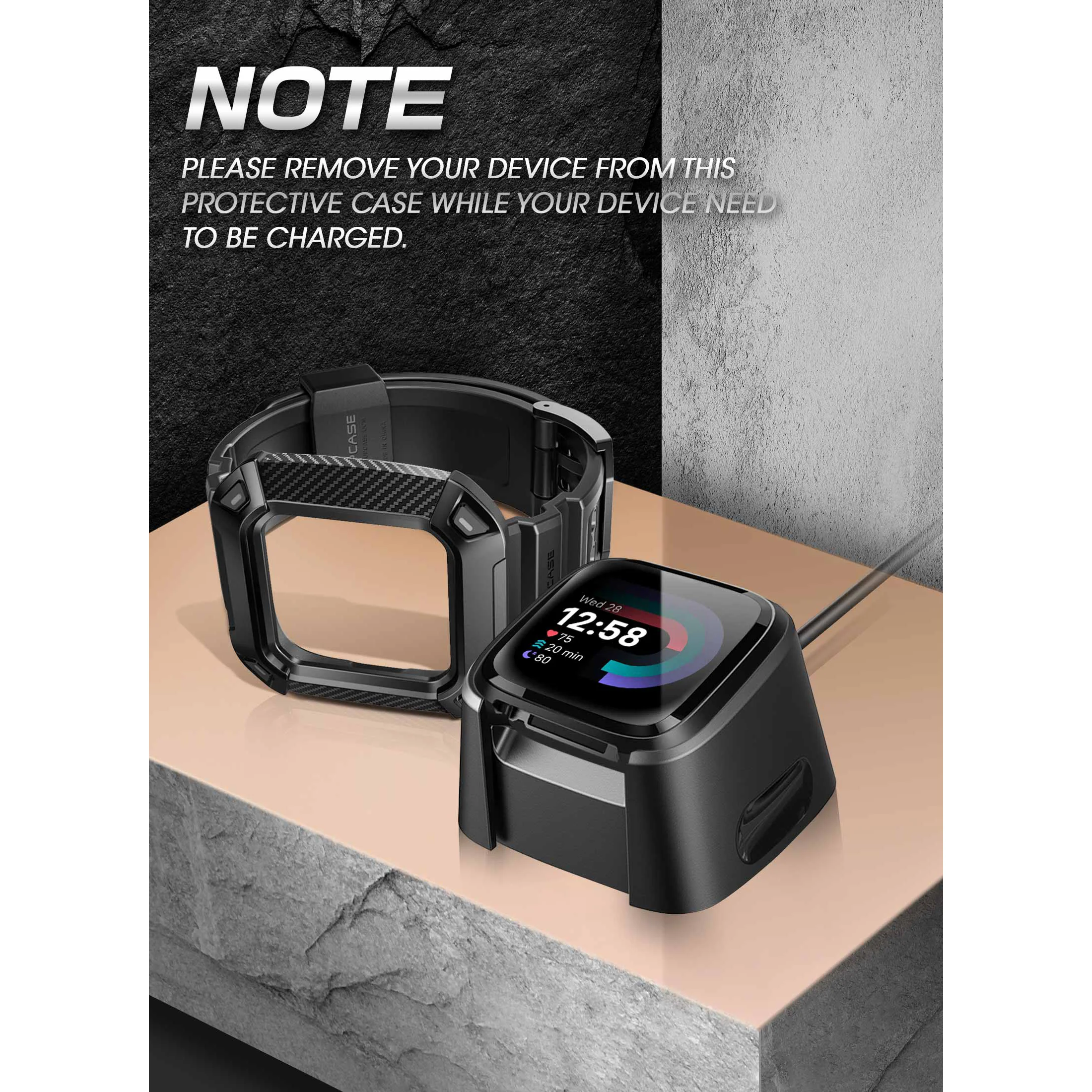 Fitbit Versa 4 Unicorn Beetle Pro Rugged Case-Black - Image 4