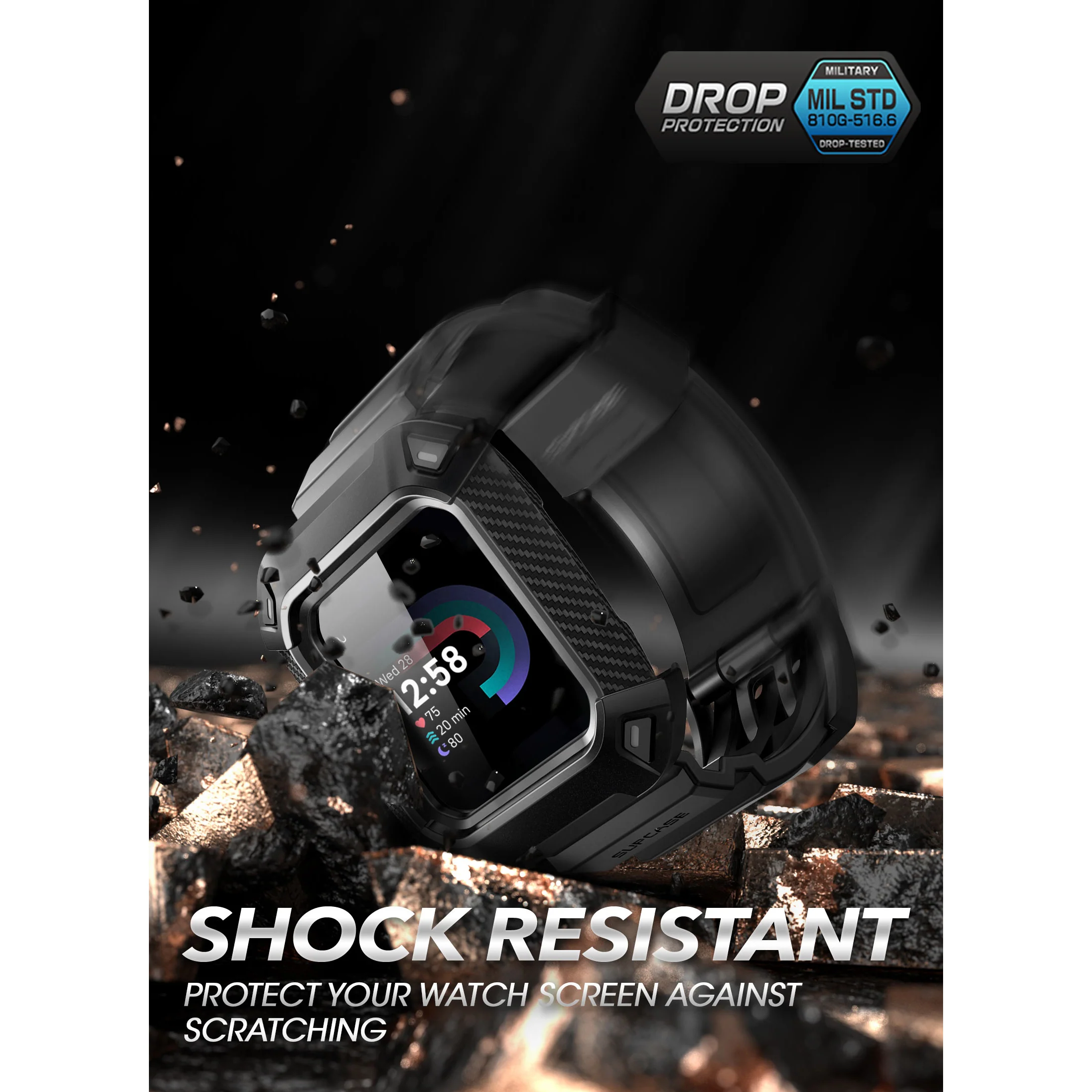 Fitbit Versa 4 Unicorn Beetle Pro Rugged Case-Black - Image 5