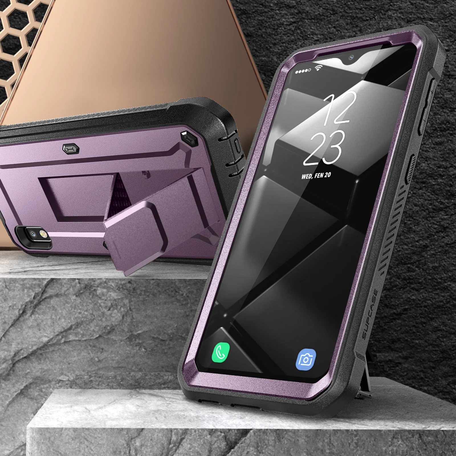 Galaxy A10e Unicorn Beetle Pro Rugged Holster Case-Metallic Purple - Image 3