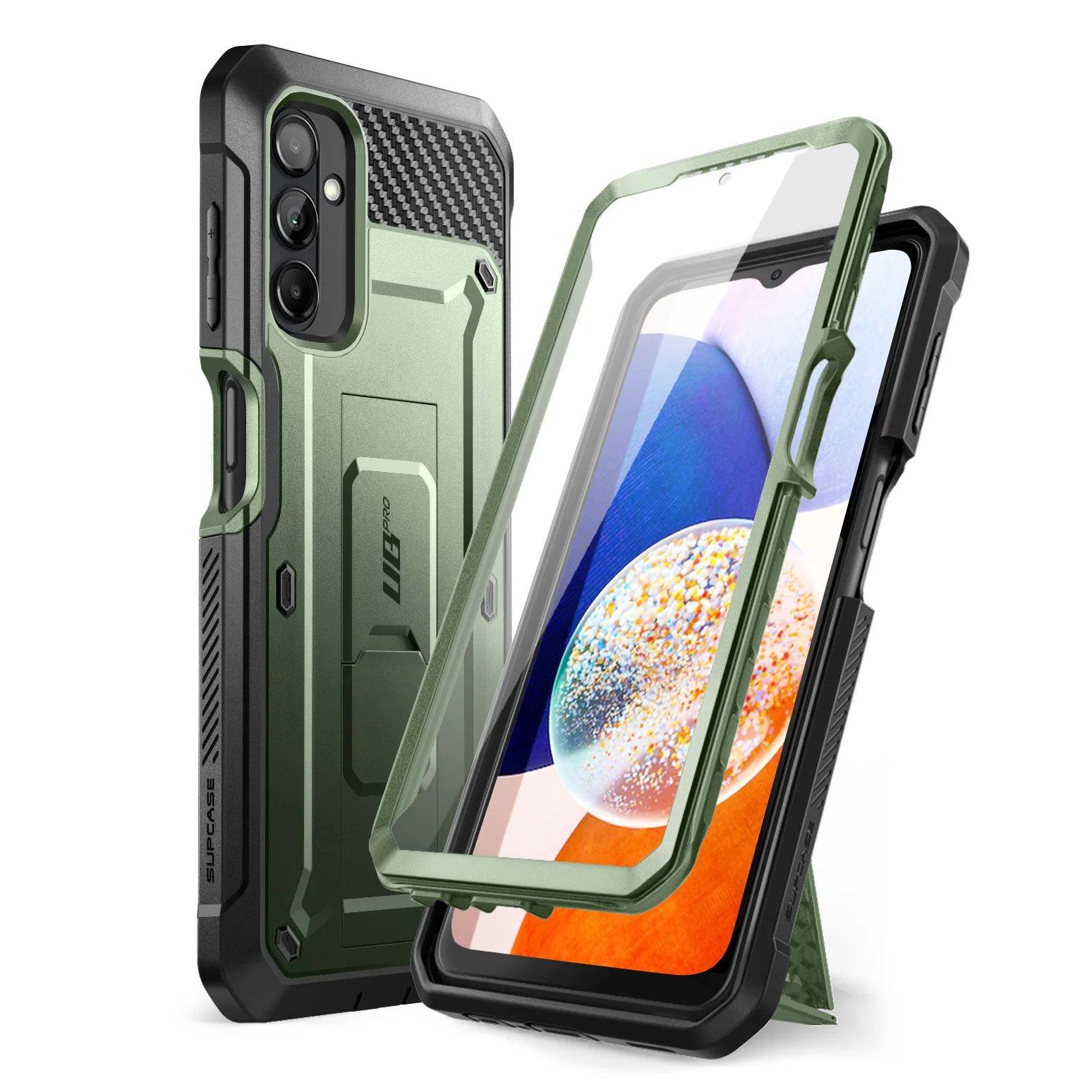 Galaxy A14 Unicorn Beetle Pro Rugged Holster Case-Dark Green - Image 2