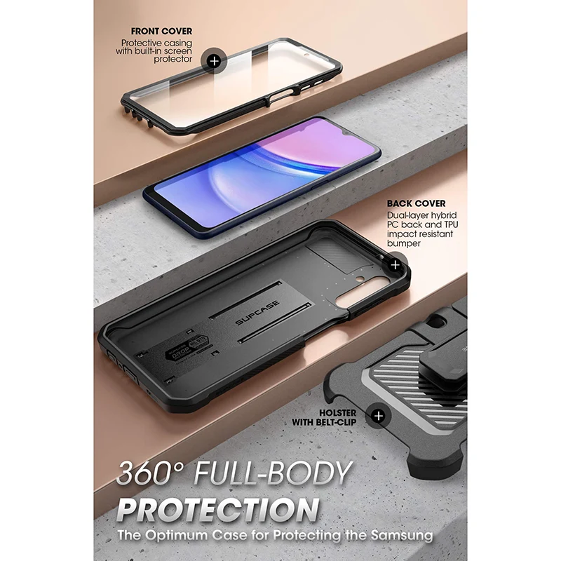 Galaxy A15 Unicorn Beetle Pro Rugged Holster Case-Black - Image 6