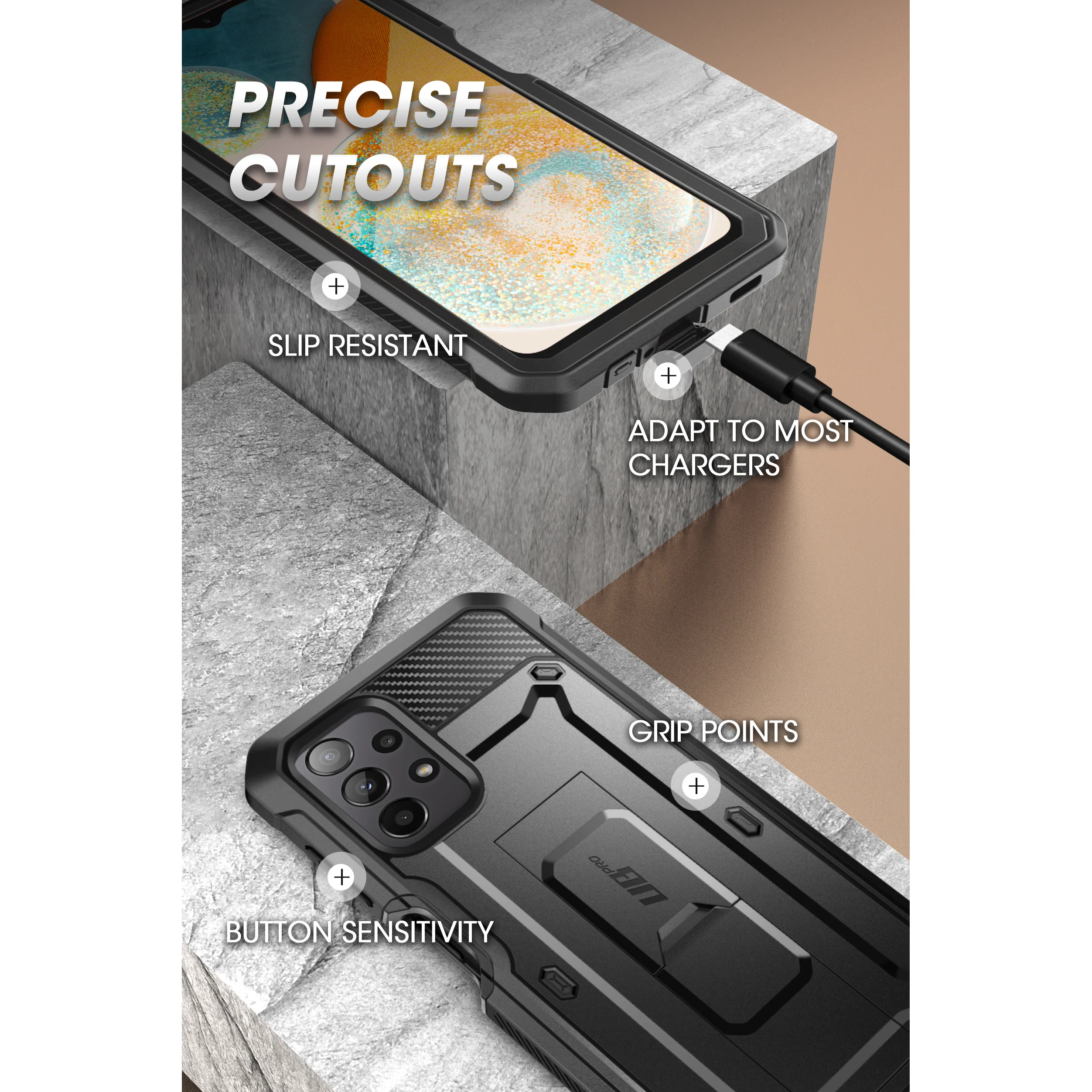 Galaxy A23 Unicorn Beetle PRO Rugged Holster Case-Black - Image 7
