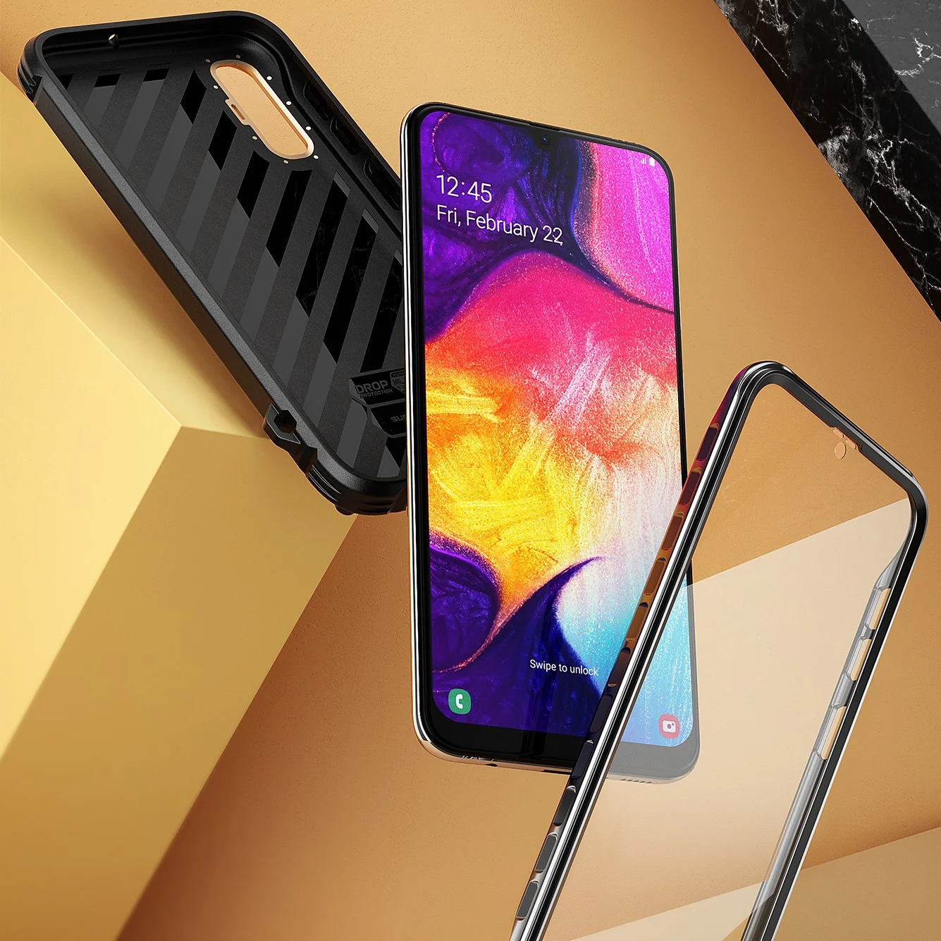 Galaxy A50 Unicorn Beetle Royal Leather Case-Brown - Image 4