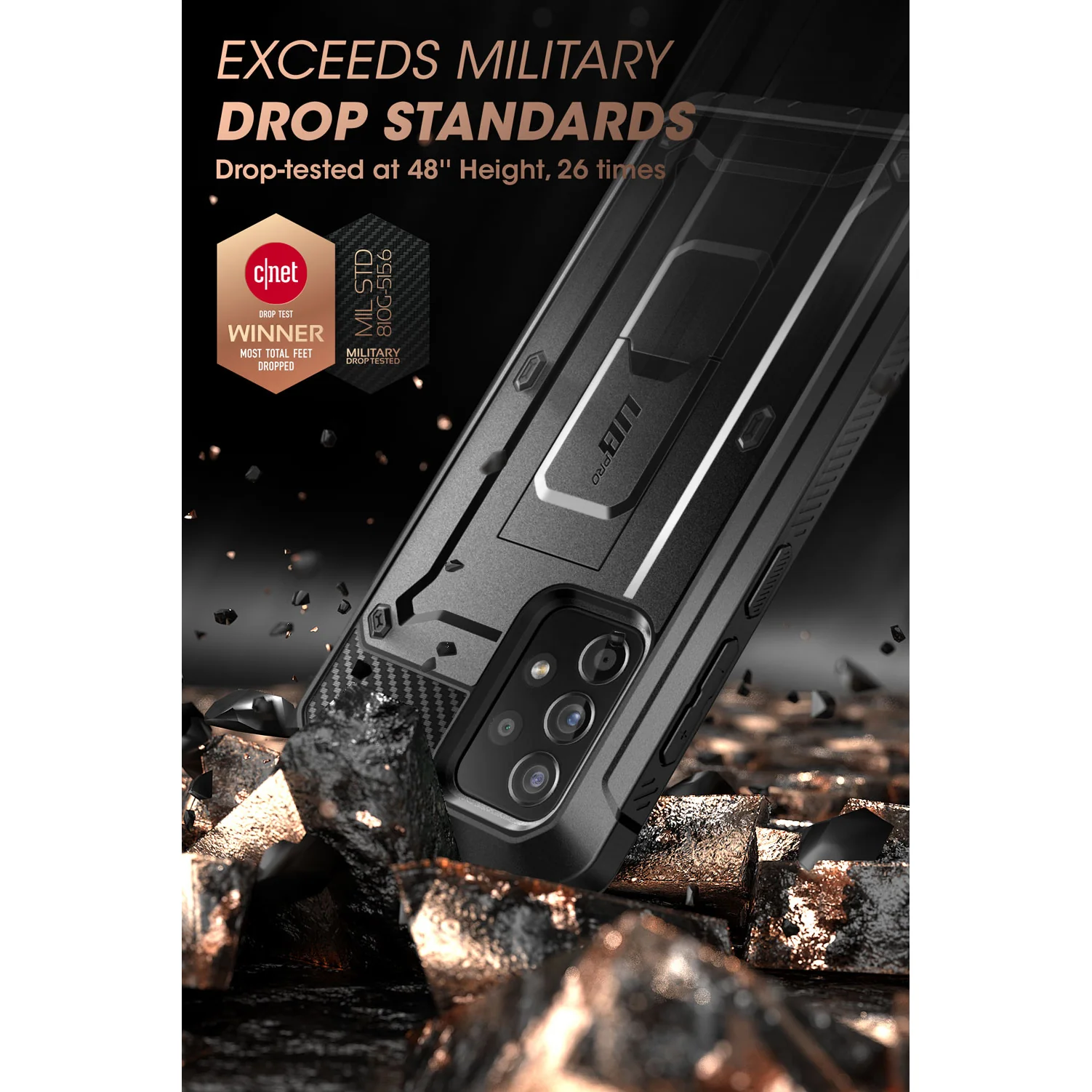 Galaxy A53 Unicorn Beetle PRO Rugged Holster Case-Black - Image 3