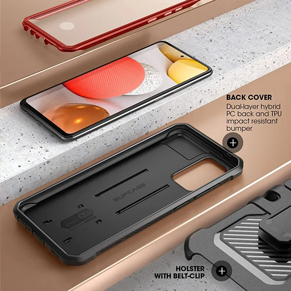 Galaxy A72 Unicorn Beetle Pro Rugged Holster Case-Metallic Red - Image 5