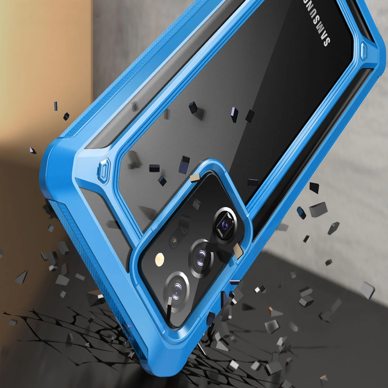 Galaxy Note20 Ultra Unicorn Beetle EXO Clear Case-Blue - Image 3