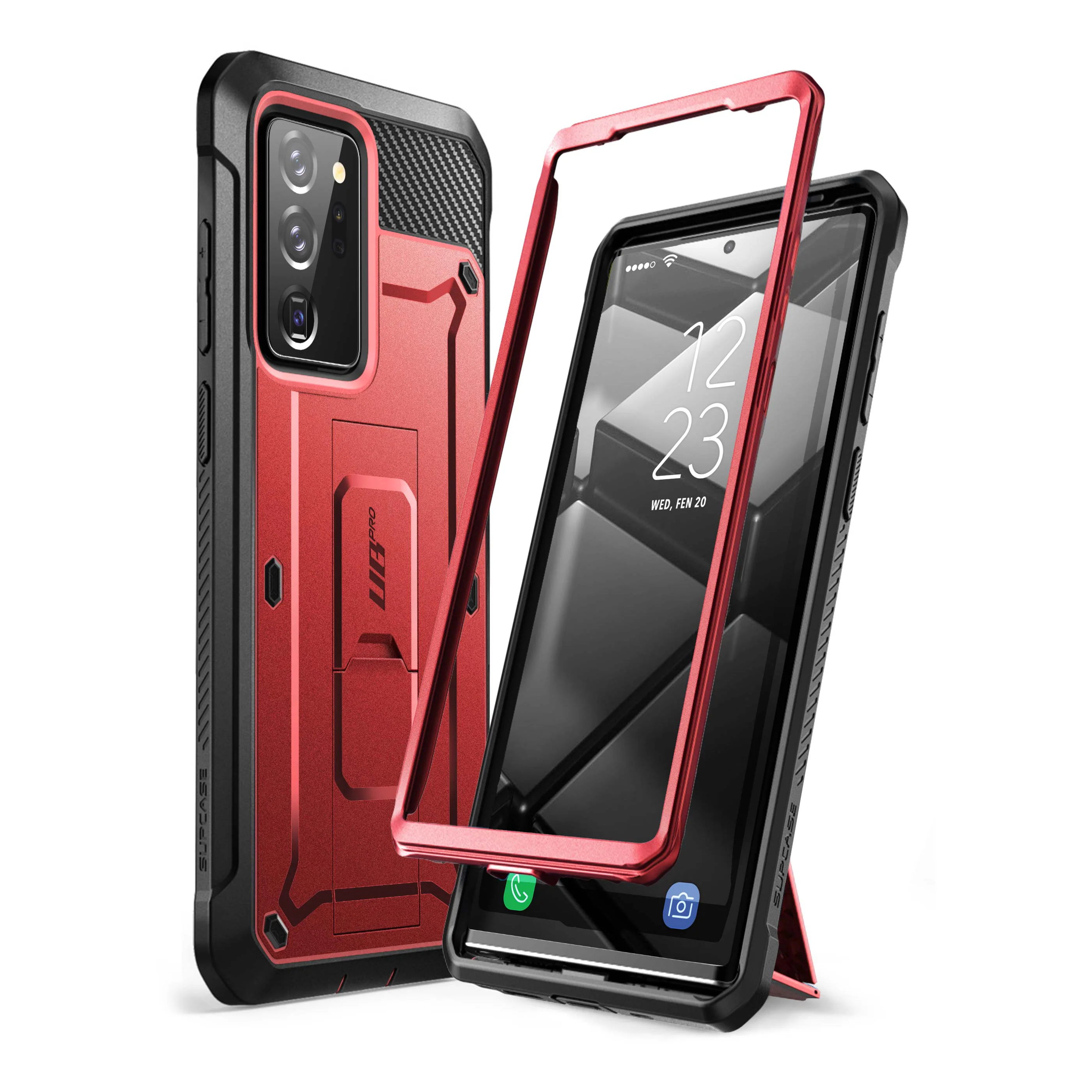 Galaxy Note20 Ultra Unicorn Beetle PRO Rugged Holster Case-Metallic Red - Image 2