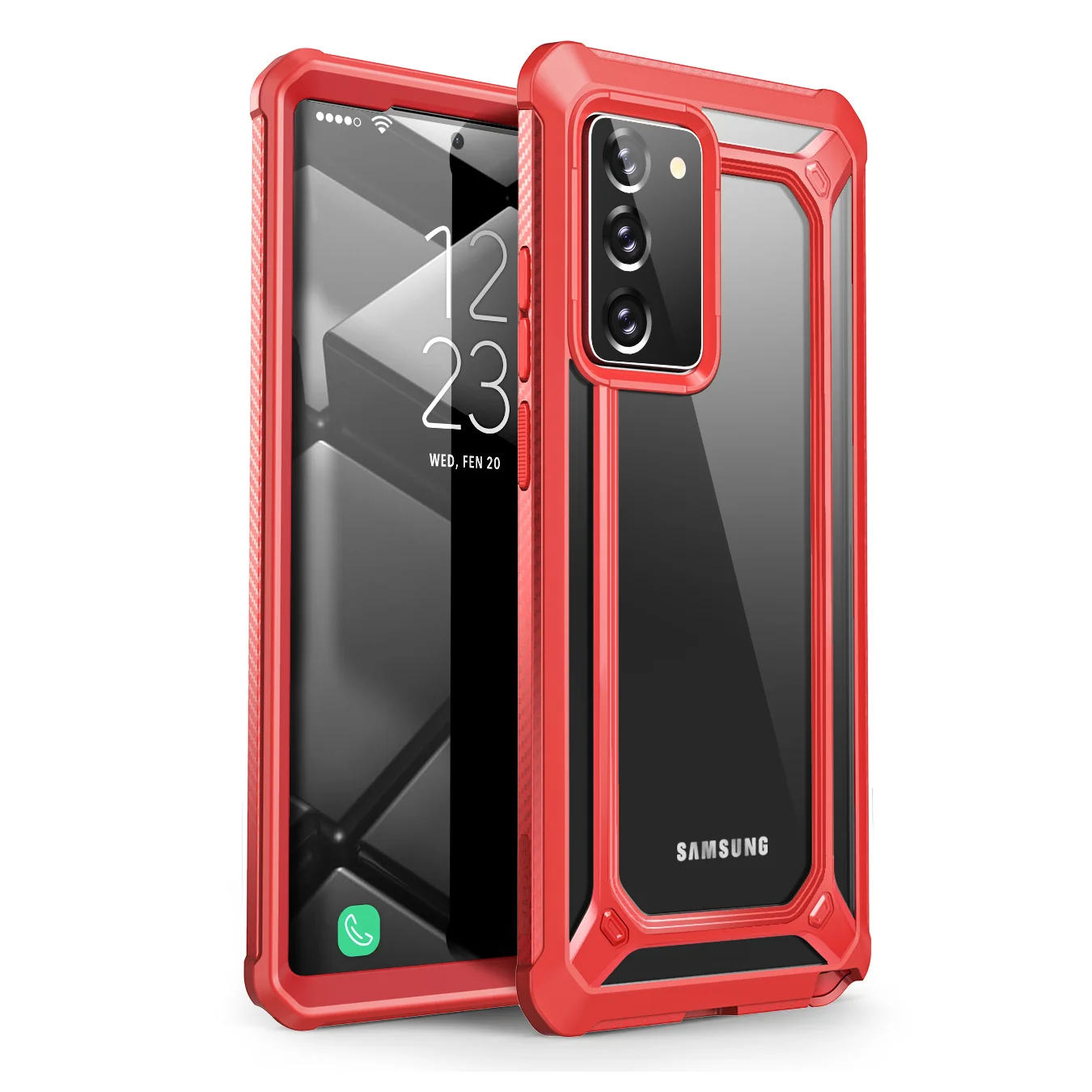 Galaxy Note20 Unicorn Beetle EXO Clear Case-Red - Image 2