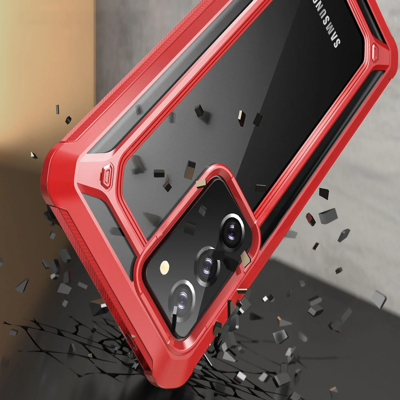 Galaxy Note20 Unicorn Beetle EXO Clear Case-Red - Image 3