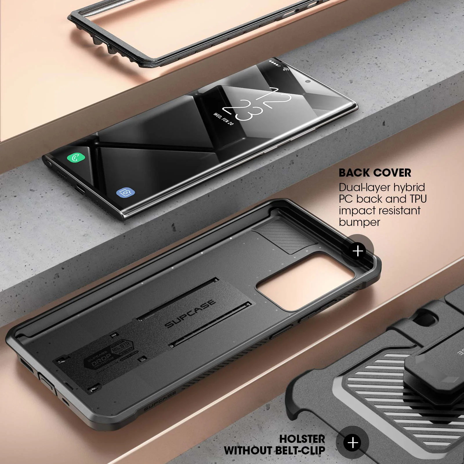 Galaxy Note20 Unicorn Beetle PRO Rugged Holster Case-Black - Image 5