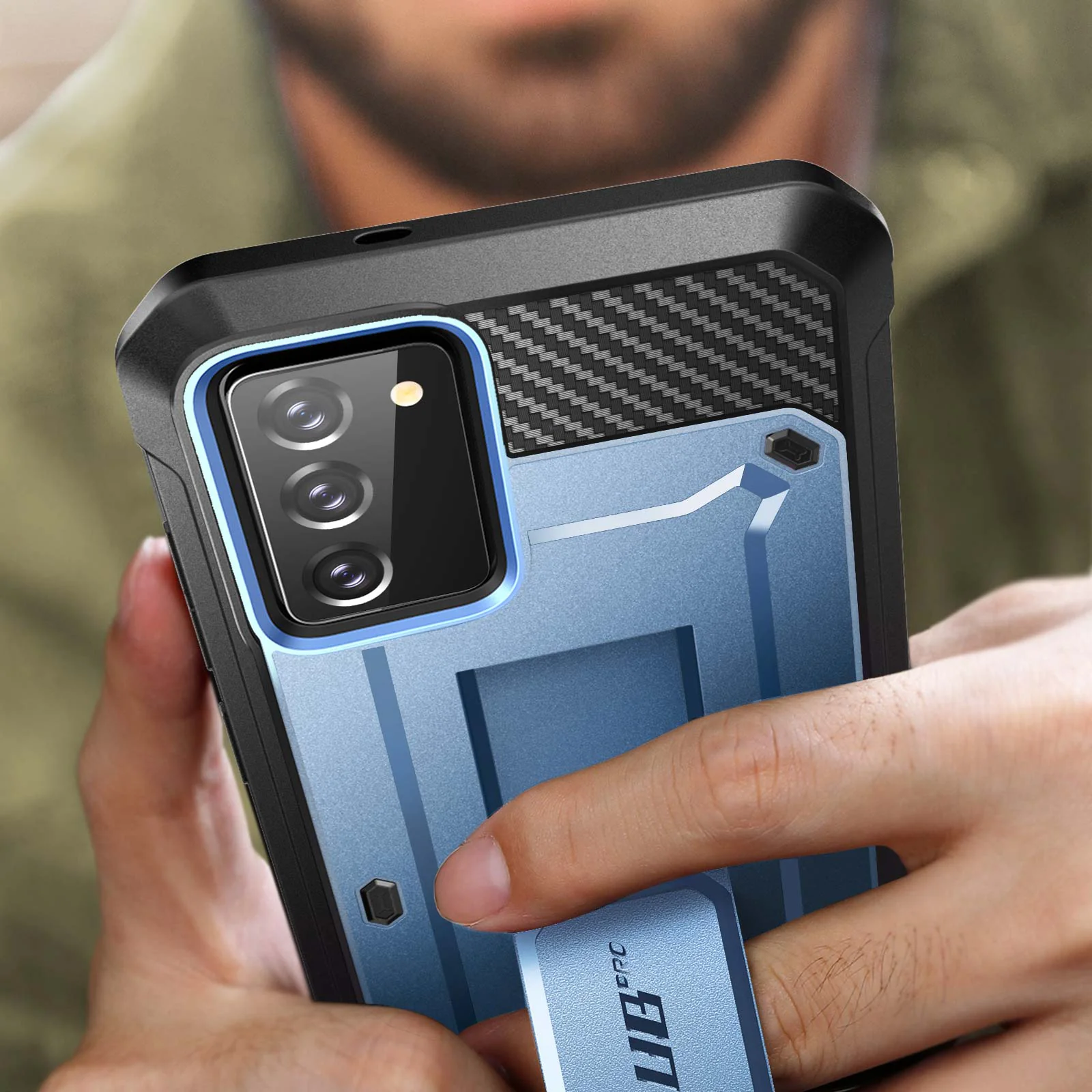 Galaxy Note20 Unicorn Beetle PRO Rugged Holster Case-Metallic Blue - Image 9