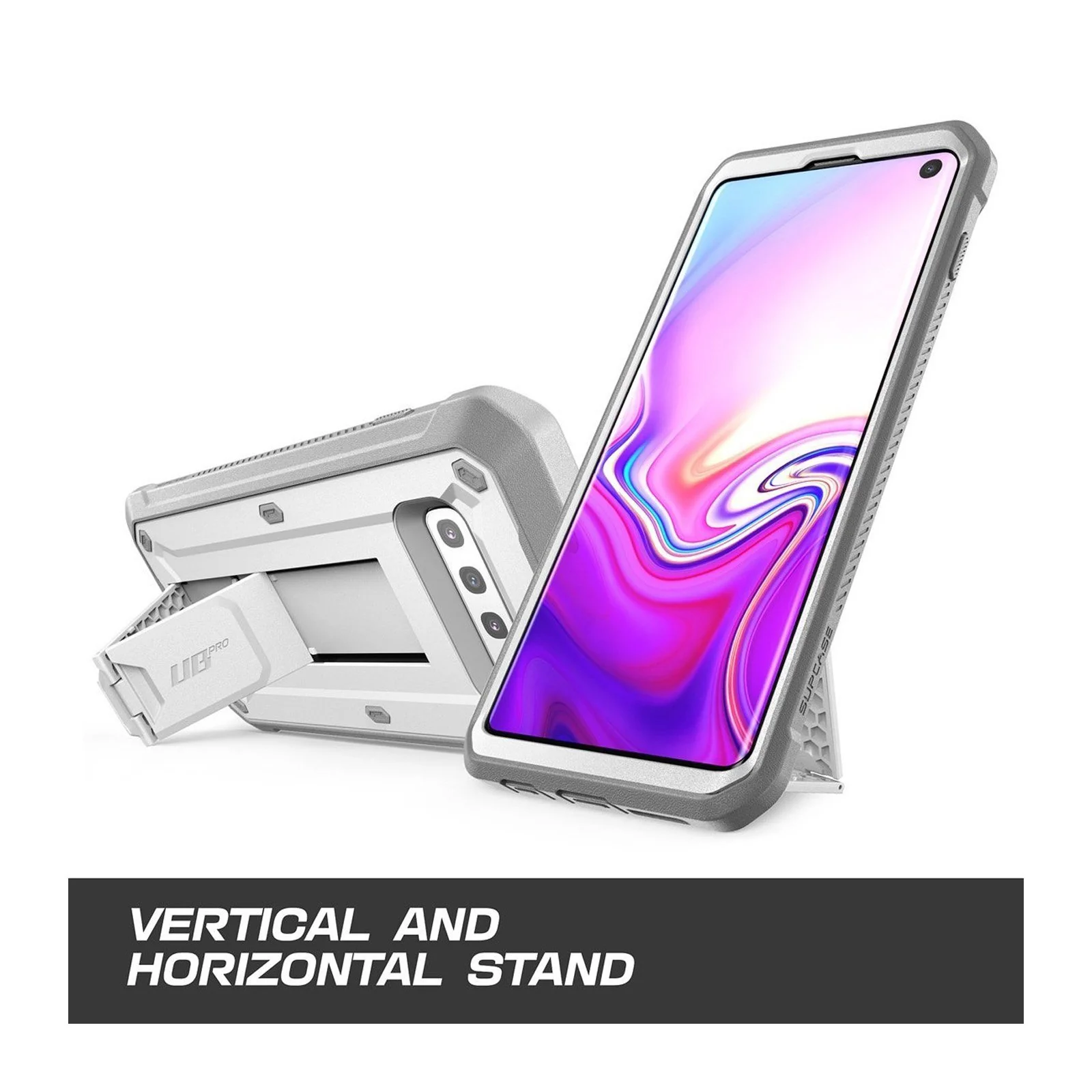 Galaxy S10 Unicorn Beetle Pro Rugged Holster Case Without Screen Protector-White - Image 3