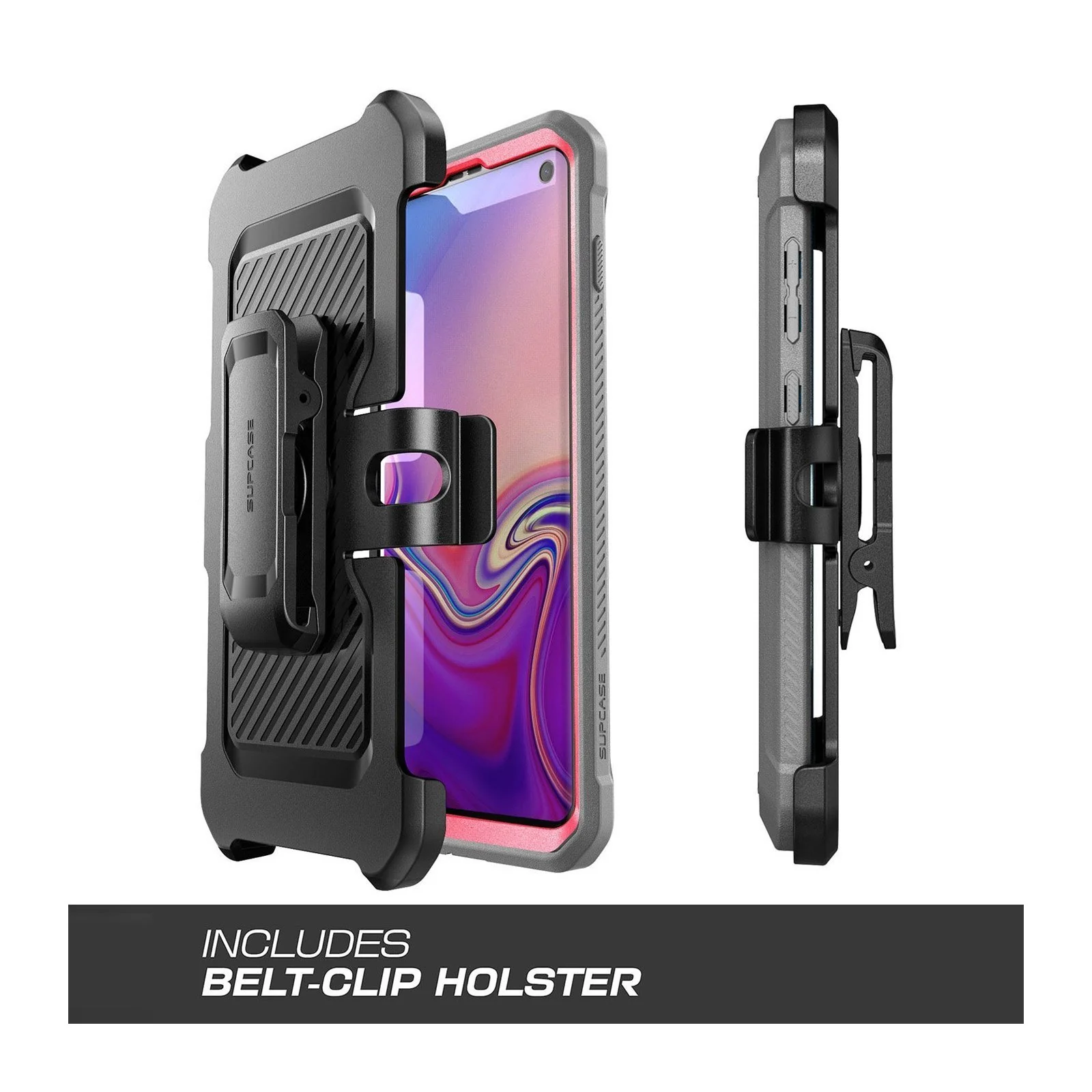 Galaxy S10 Unicorn Beetle Pro Rugged Holster Case Without Screen Protector(open box)-Pink - Image 6