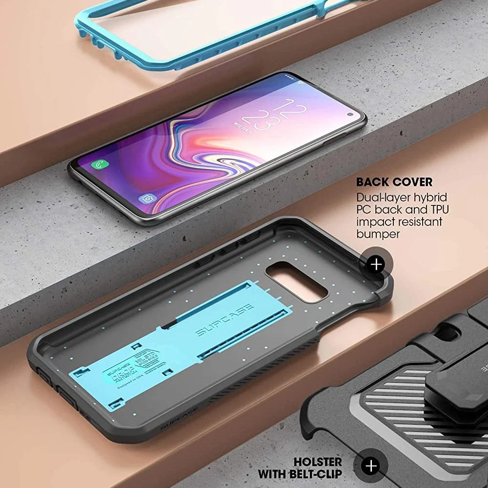 Galaxy S10e Unicorn Beetle Pro Full Body Rugged Holster Case-Blue - Image 5