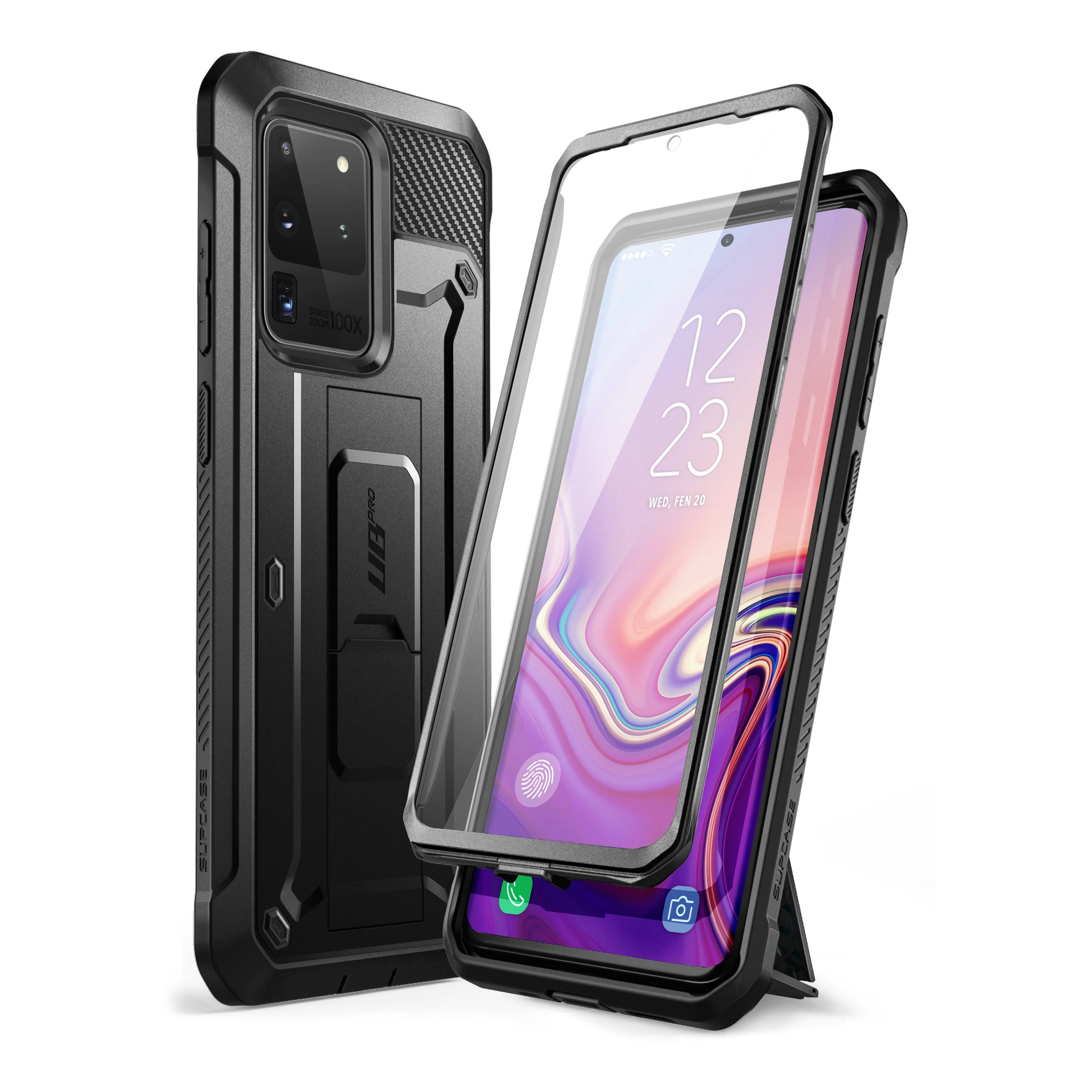 Galaxy S20 Ultra Unicorn Beetle Pro Rugged Case (with Screen Protector)-Black - Image 2