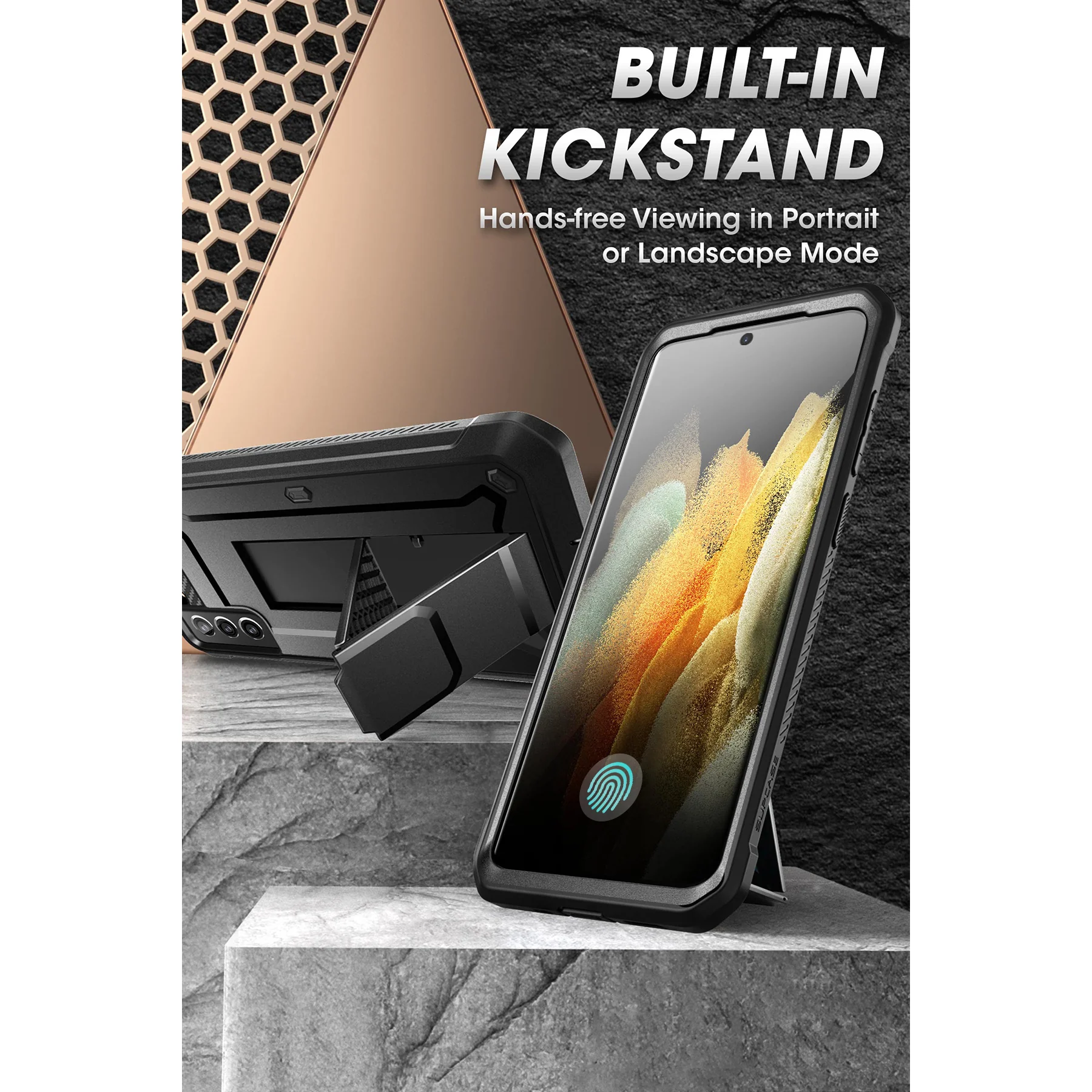 Galaxy S21 FE Unicorn Beetle PRO Rugged Case-Black - Image 4