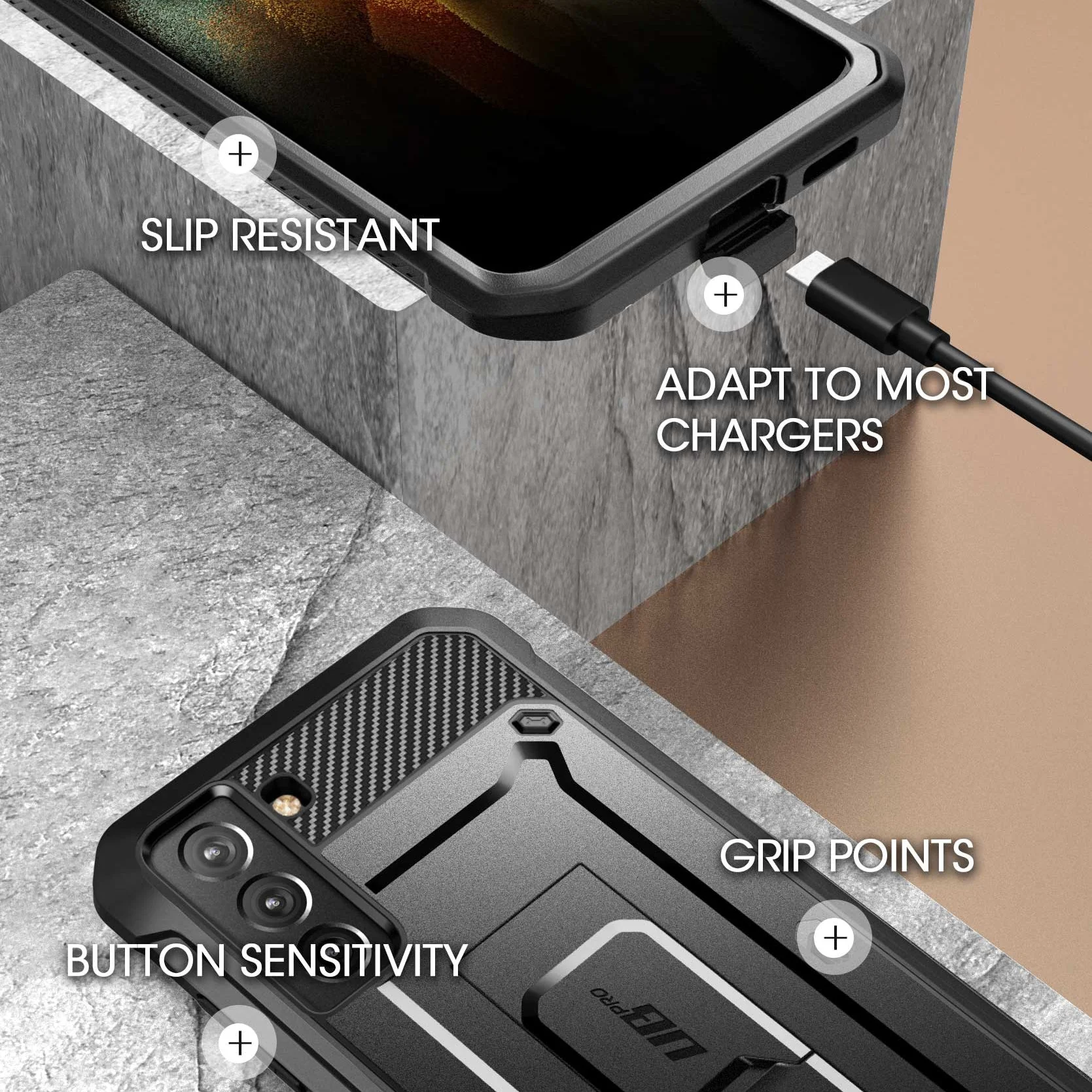 Galaxy S21 Plus Unicorn Beetle Pro Rugged Case(open box)-Black - Image 7