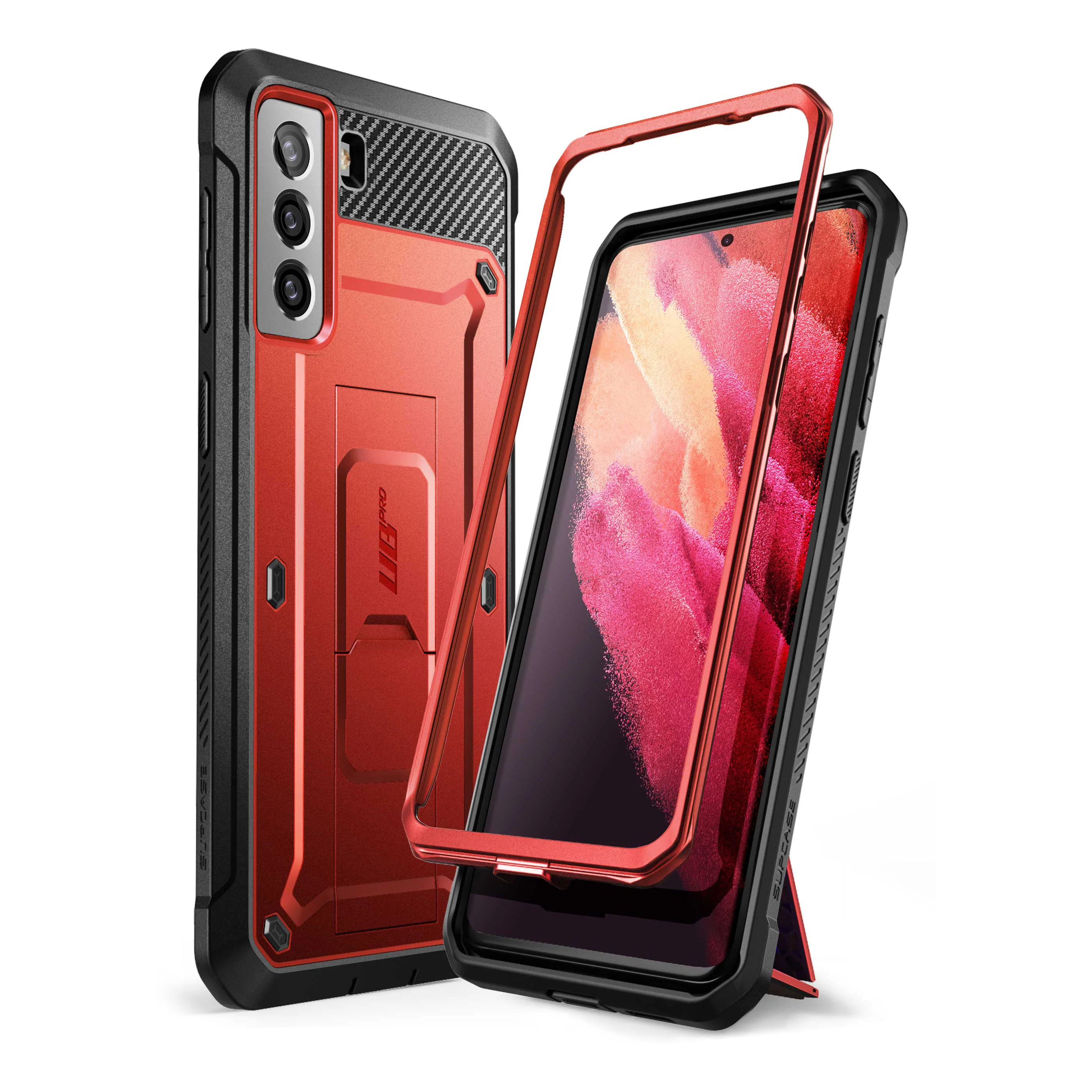 Galaxy S21 Plus Unicorn Beetle Pro Rugged Case(open box)-Metallic Red - Image 2