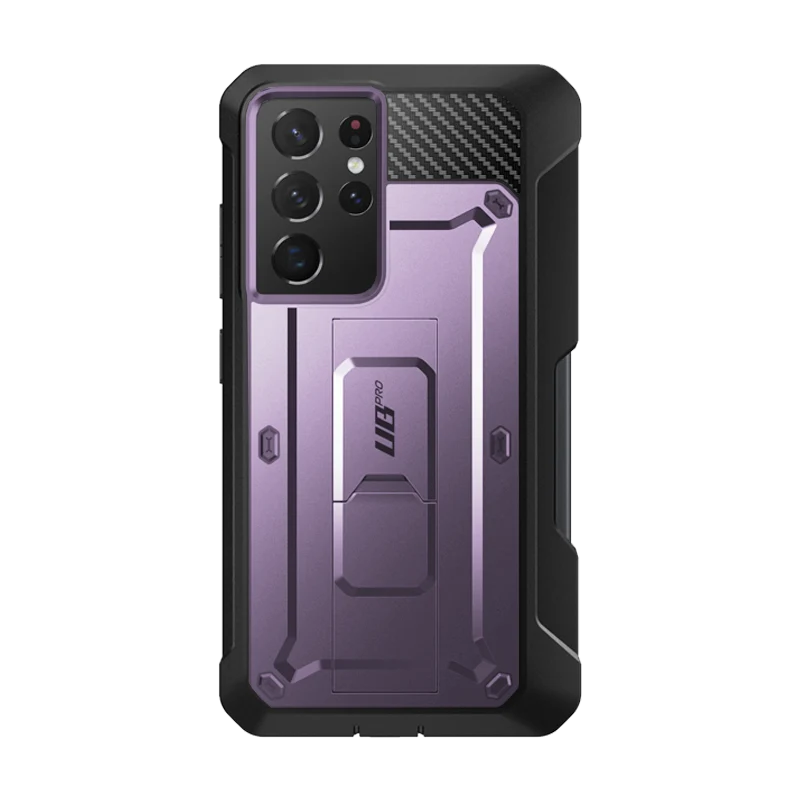 Galaxy S21 Ultra Unicorn Beetle Pro Rugged Case with S-Pen Holder - Metallic Purple