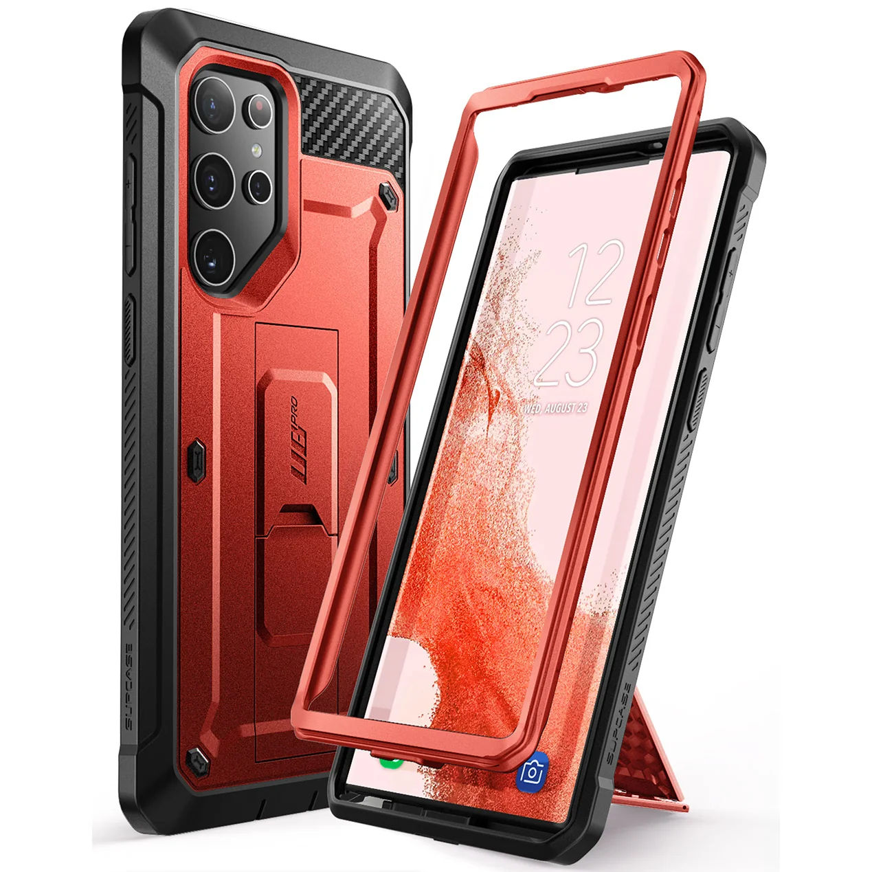 Galaxy S22 Ultra Unicorn Beetle PRO Rugged Case-Metallic Red - Image 2