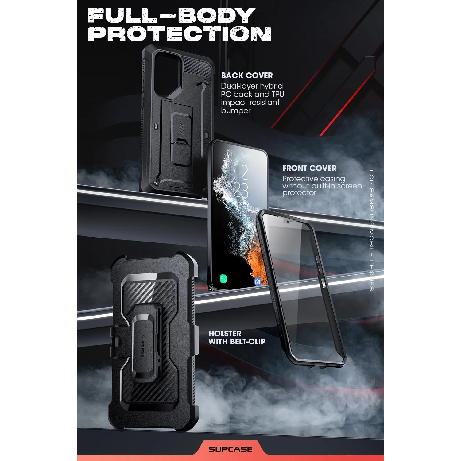 Galaxy S22 Ultra Unicorn Beetle PRO Screen Protector Case(Open-Box)-Black - Image 7