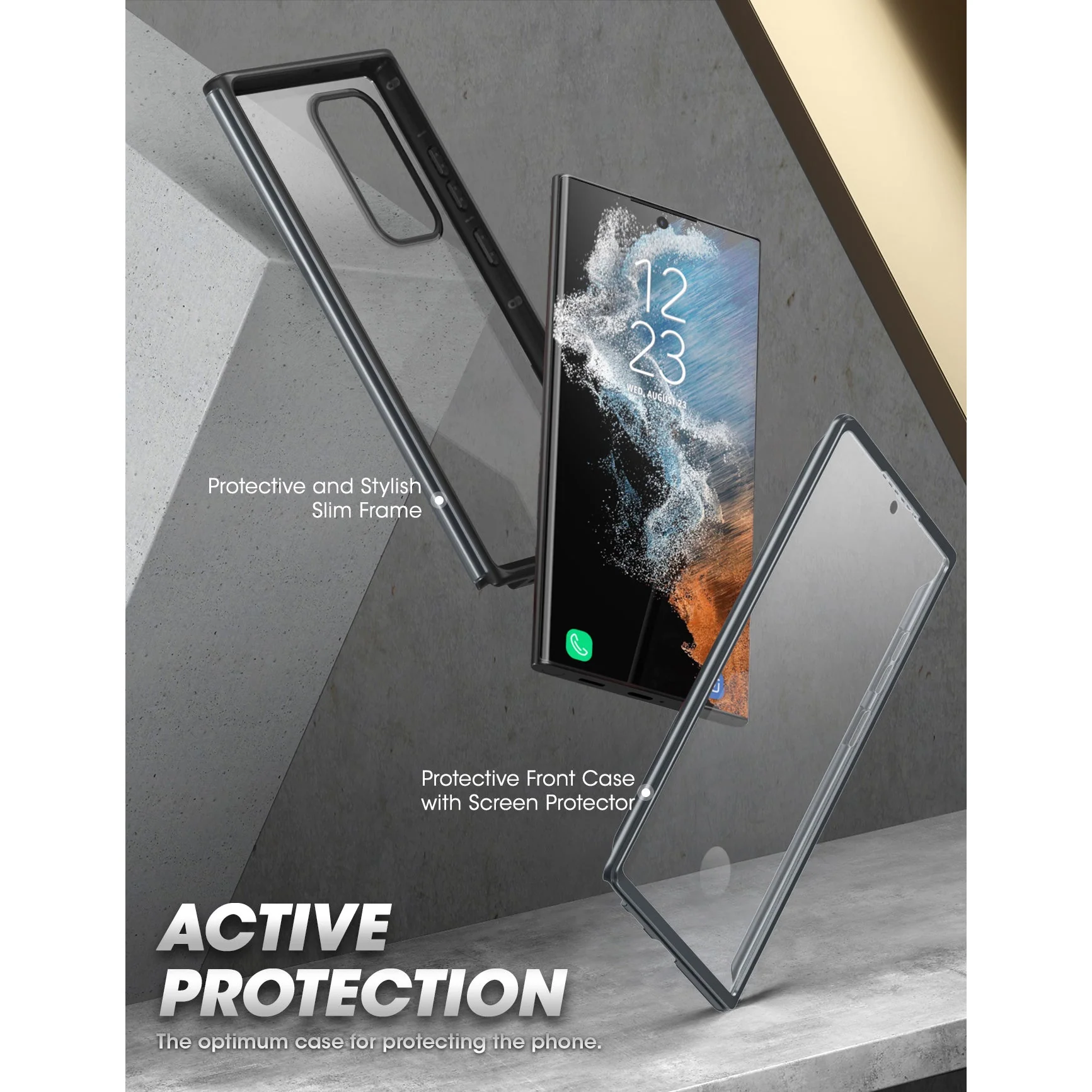 Galaxy S23 Ultra Unicorn Beetle EDGE XT Bumper Case With Screen Protector(open box)-Black - Image 6