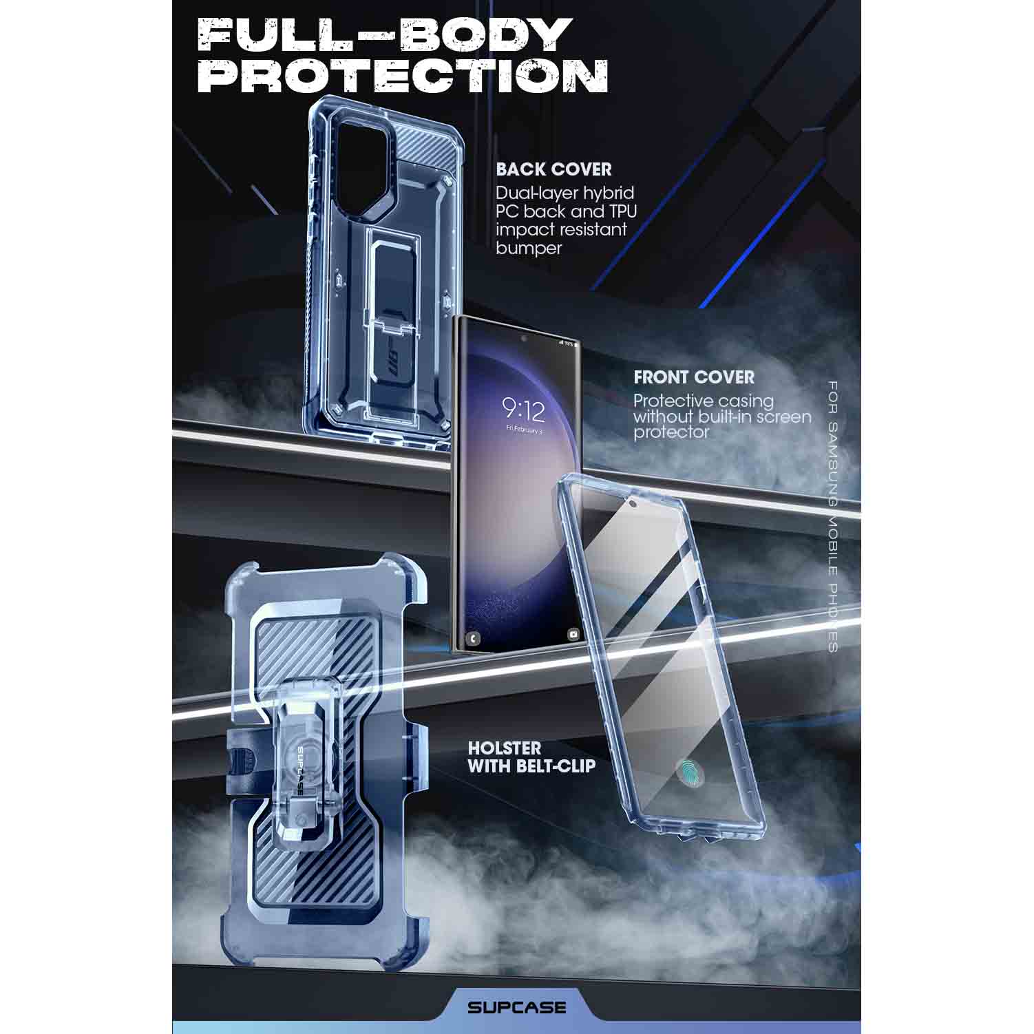 Galaxy S23 Ultra Unicorn Beetle PRO Screen Protector Case-Blue Fog - Image 7