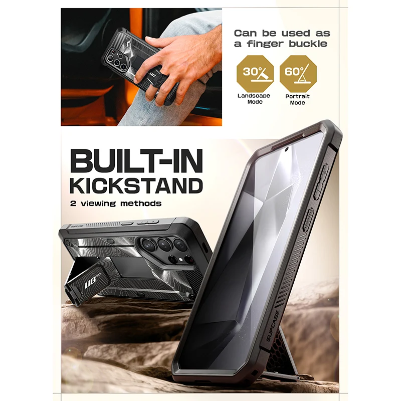 Galaxy S24 Ultra Unicorn Beetle PRO Rugged Case-Black Ripple - Image 6