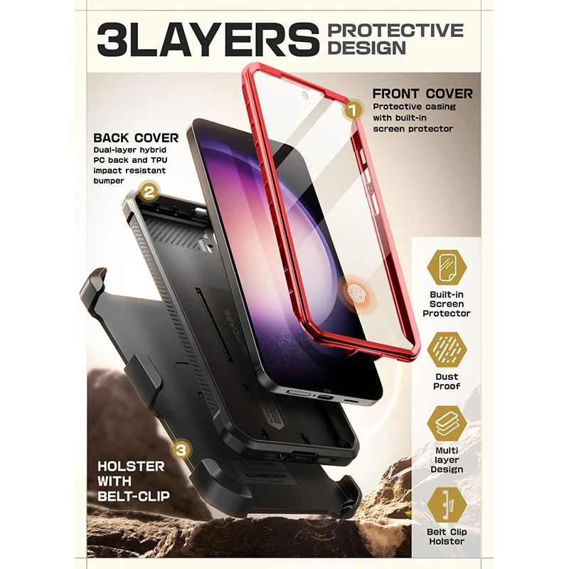 Galaxy S24 Unicorn Beetle PRO Rugged Case(open box)-Metallic Red - Image 5