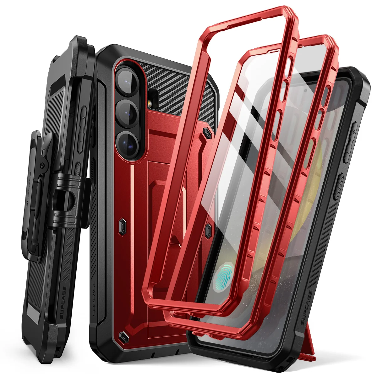 Galaxy S25 Plus Unicorn Beetle PRO Rugged Case-Metallic Red - Image 2