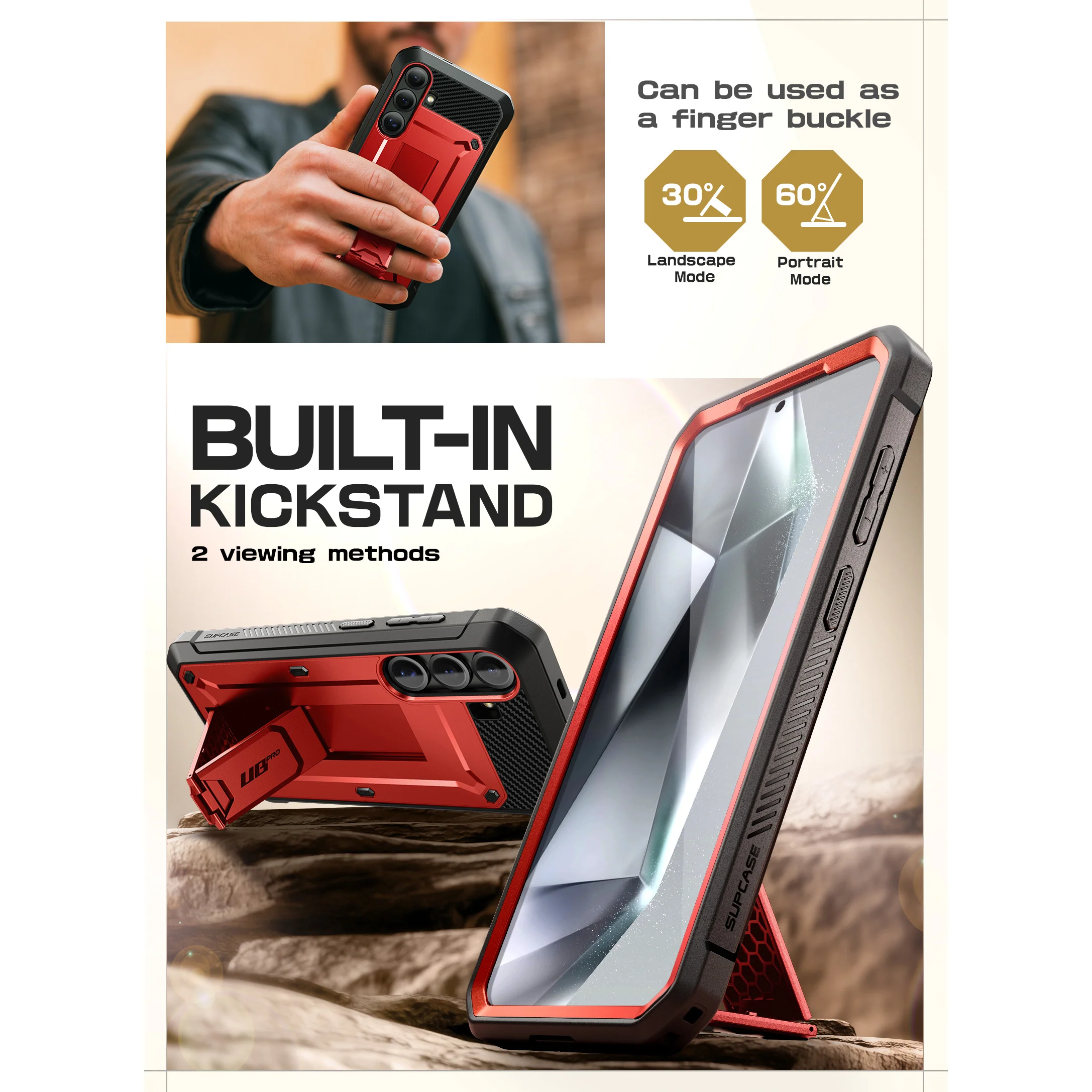 Galaxy S25 Plus Unicorn Beetle PRO Rugged Case-Metallic Red - Image 4