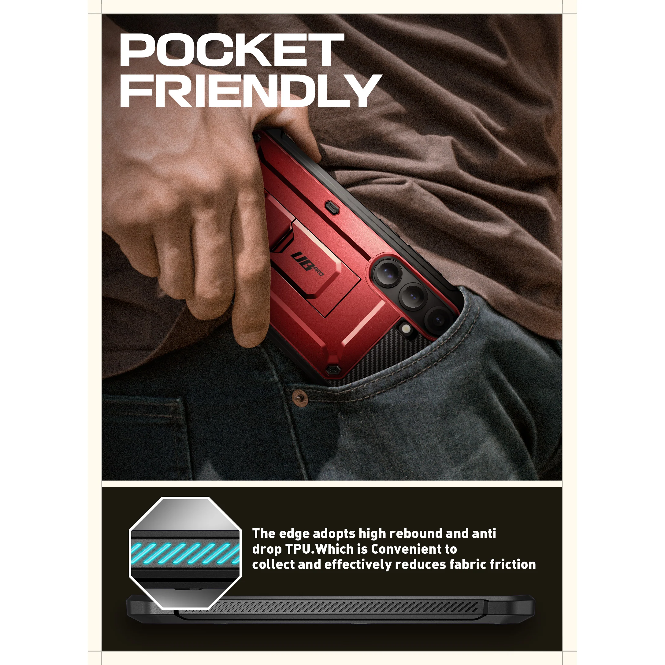 Galaxy S25 Plus Unicorn Beetle PRO Rugged Case-Metallic Red - Image 8