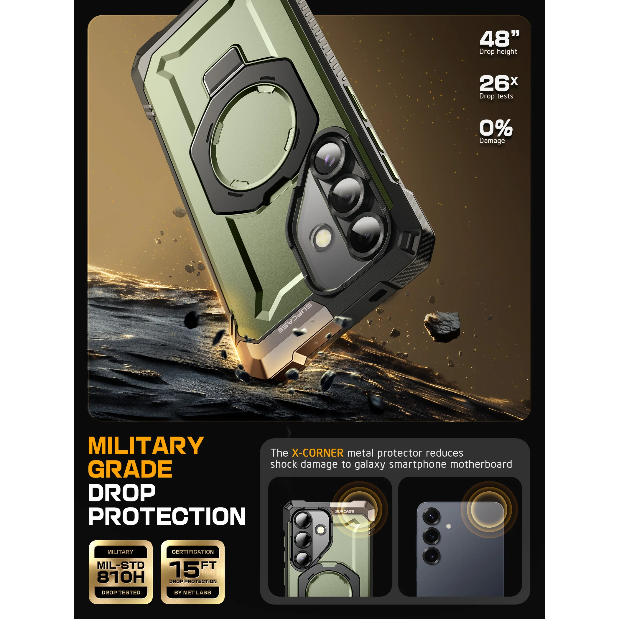 Galaxy S25 UB Grip MagSafe Phone Case-Dark Green - Image 4