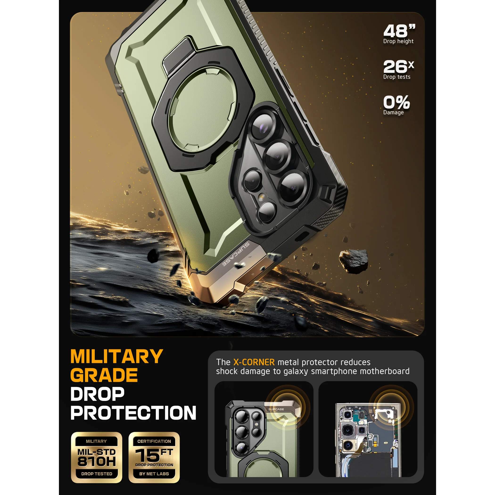 Galaxy S25 Ultra UB Grip MagSafe Phone Case-Dark Green - Image 6