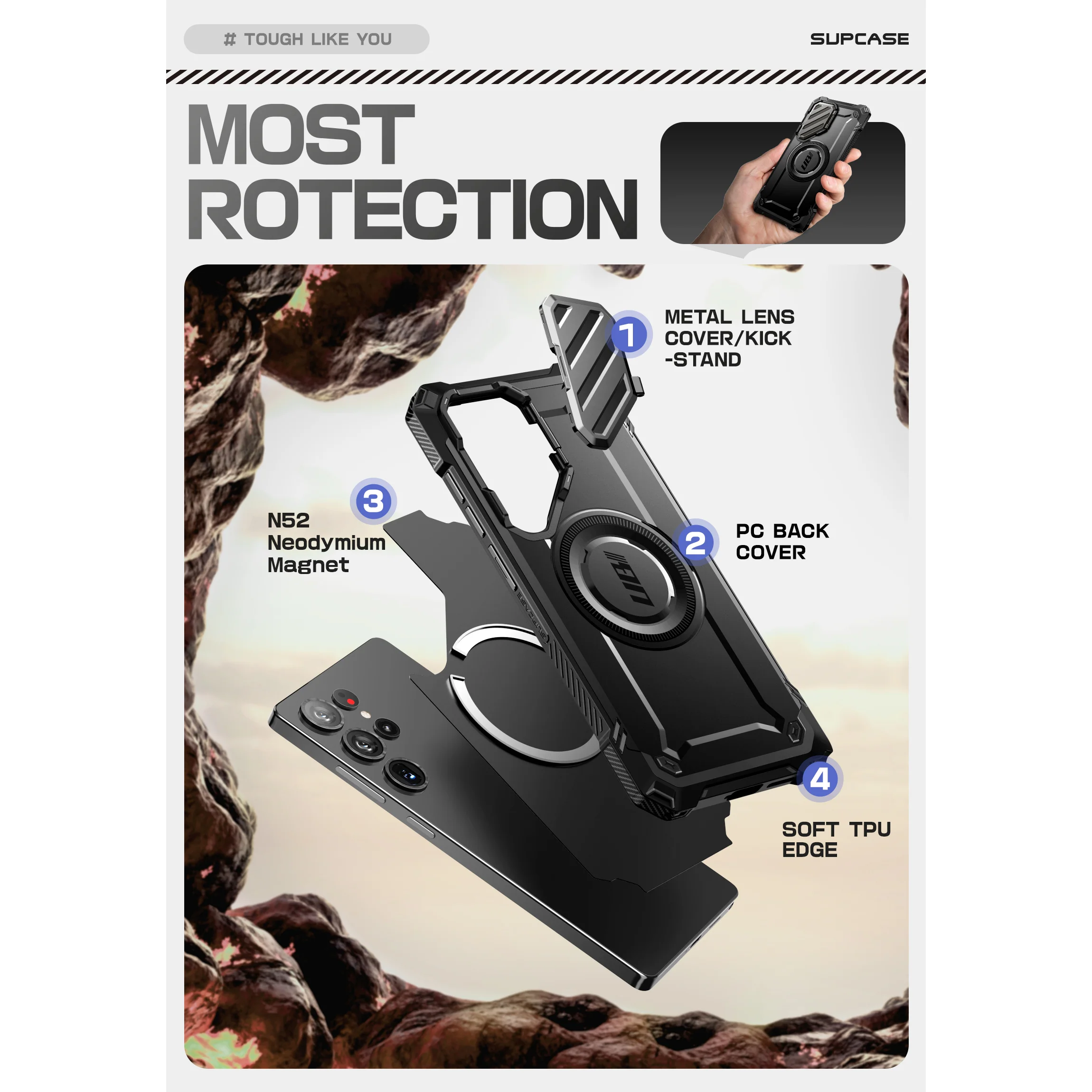 Galaxy S25 Ultra Unicorn Beetle MAG XT Bumper Case -Black - Image 9