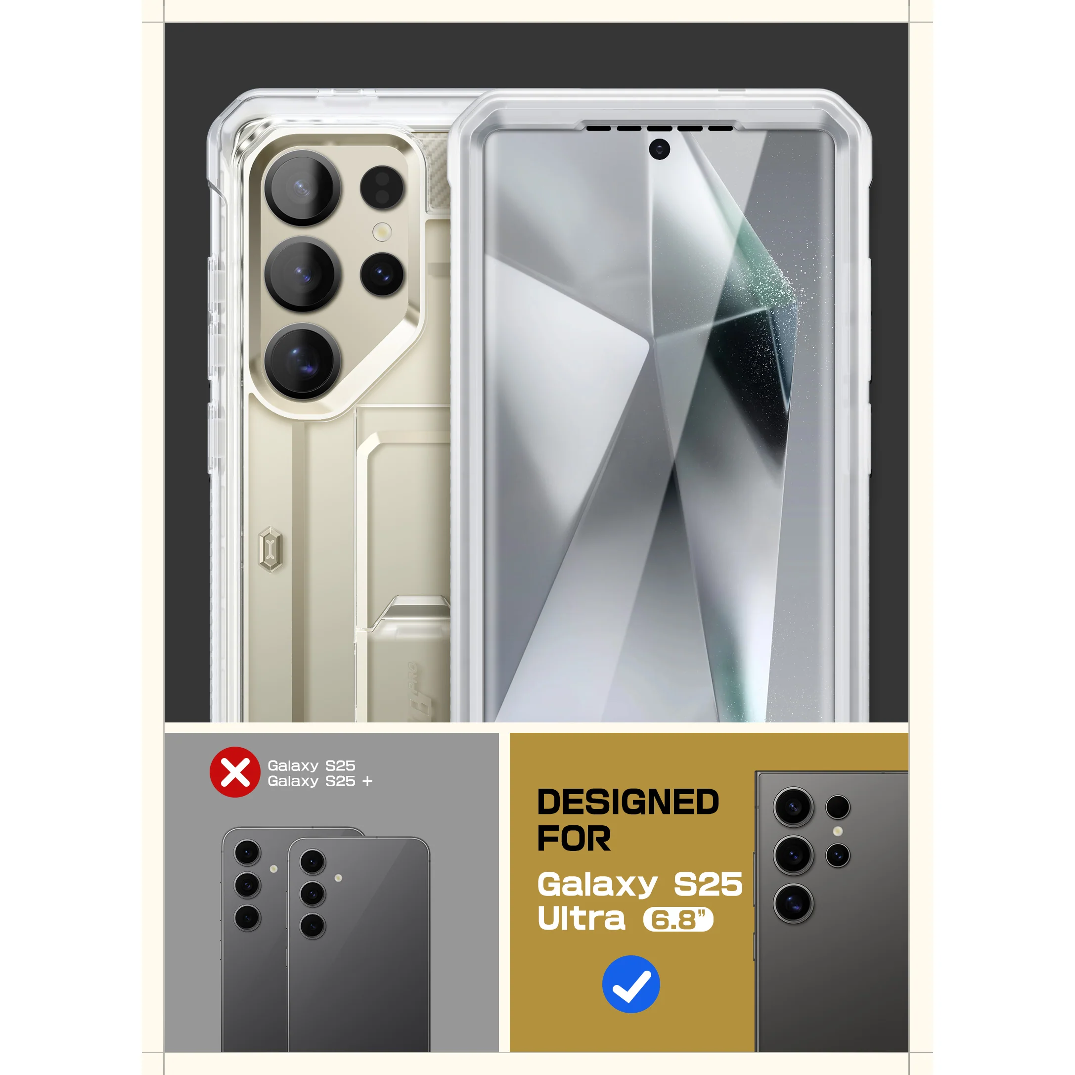 Galaxy S25 Ultra Unicorn Beetle PRO Rugged Case(open box)-Clear - Image 9