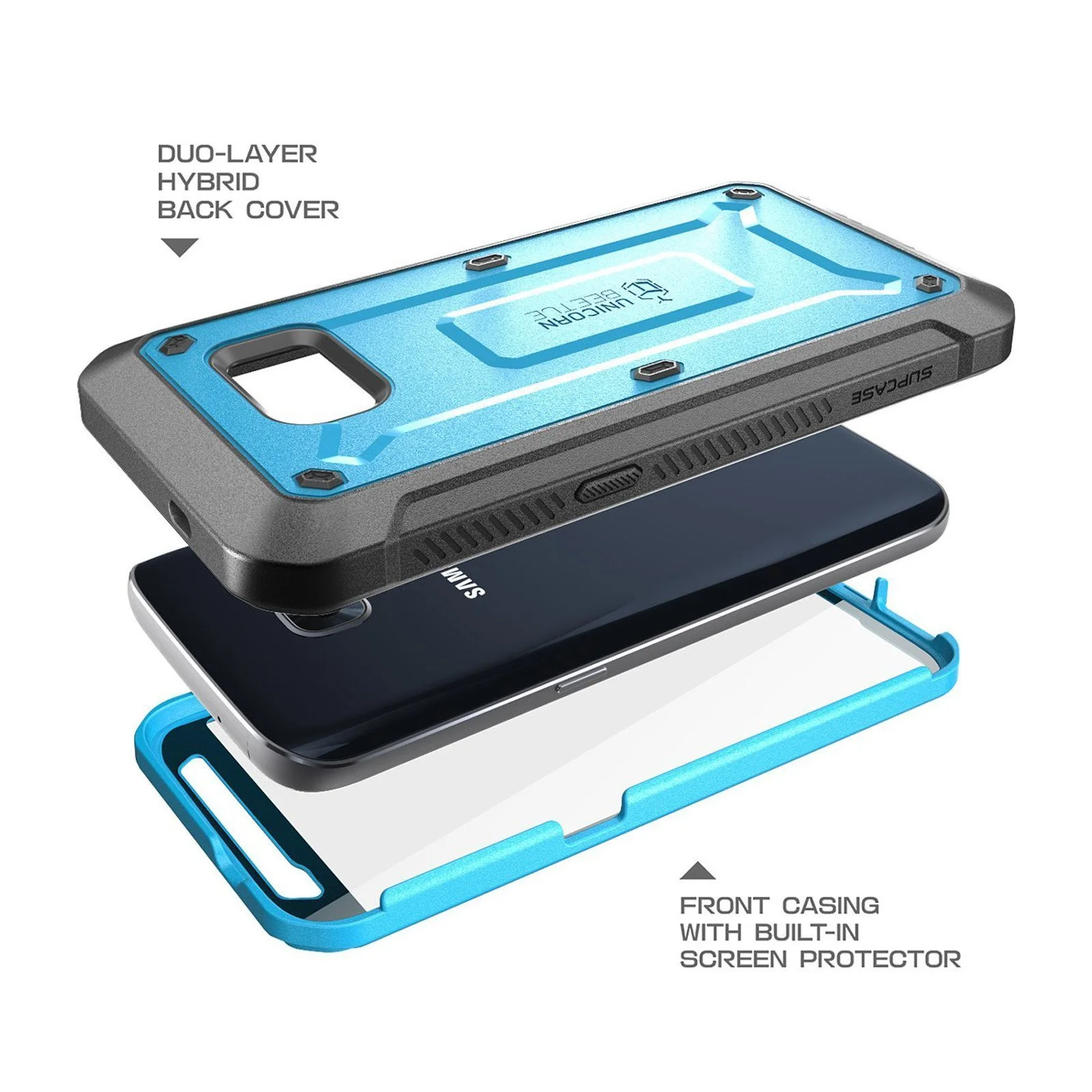 Galaxy S7 Unicorn Beetle Pro Full Body Rugged Holster Case-Blue - Image 6