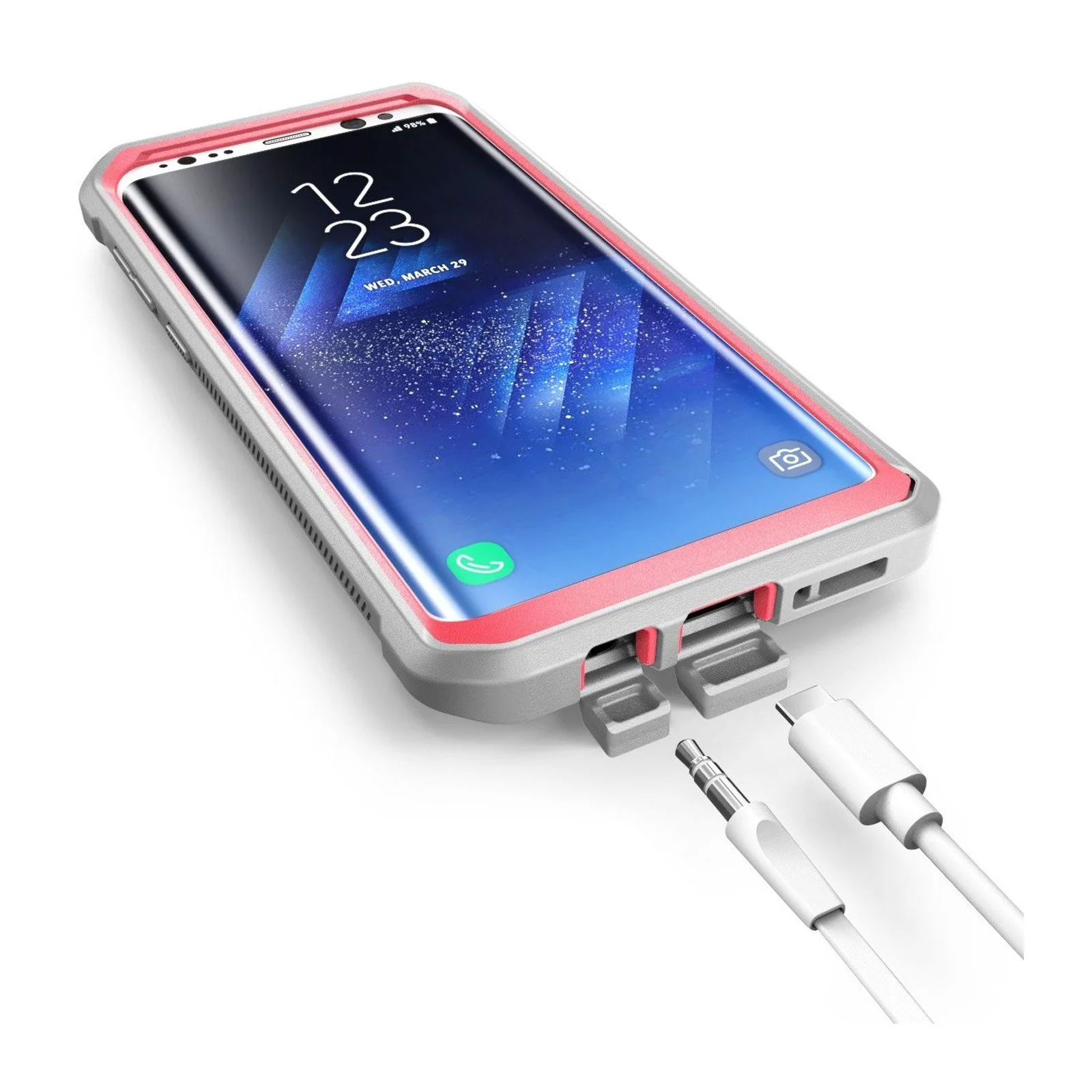 Galaxy S8 Plus Unicorn Beetle Pro Full Body Holster Case with Screen Protector-Pink - Image 3