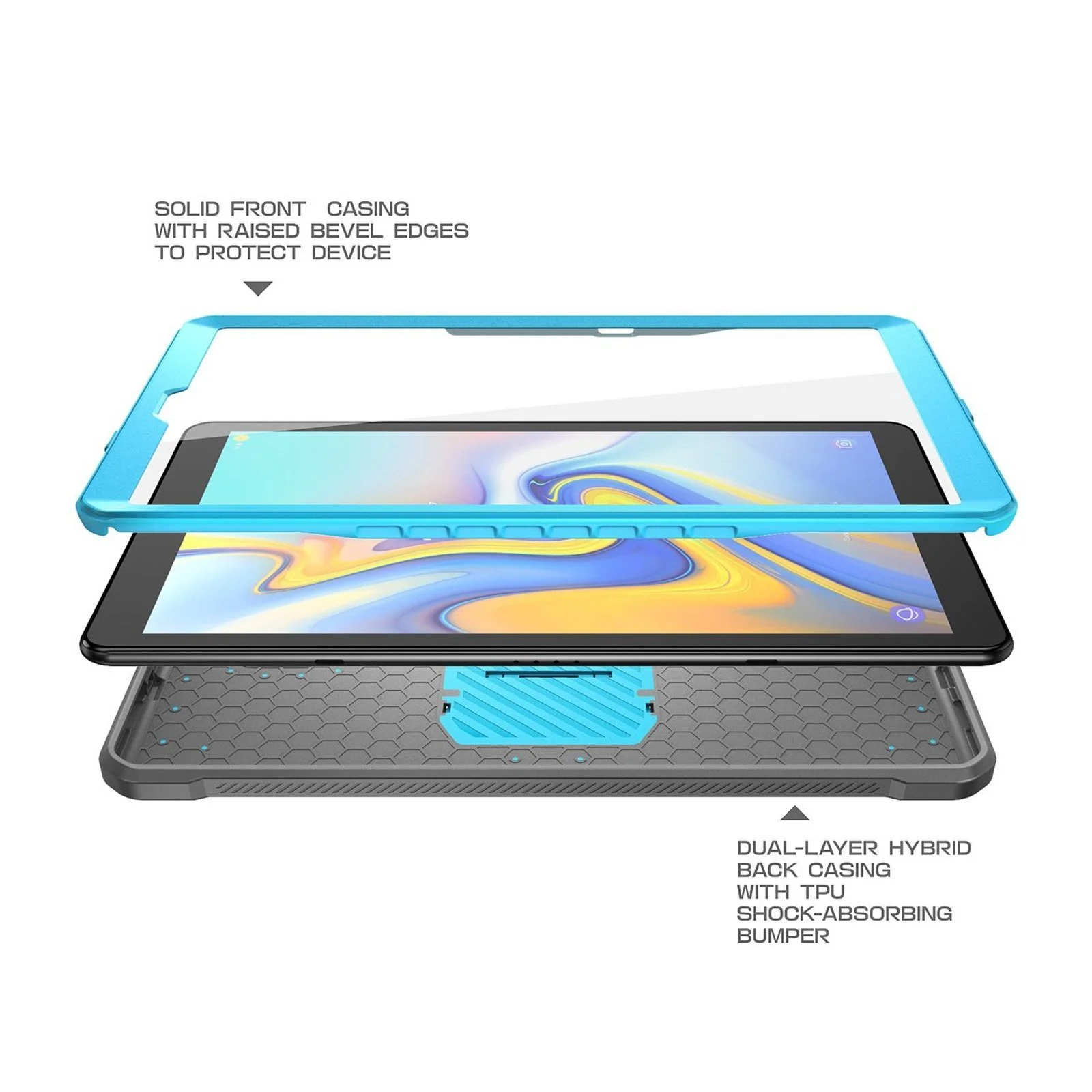 Galaxy Tab A 10.1 inch (2019) Unicorn Beetle Pro Full-Body Case-Blue - Image 2