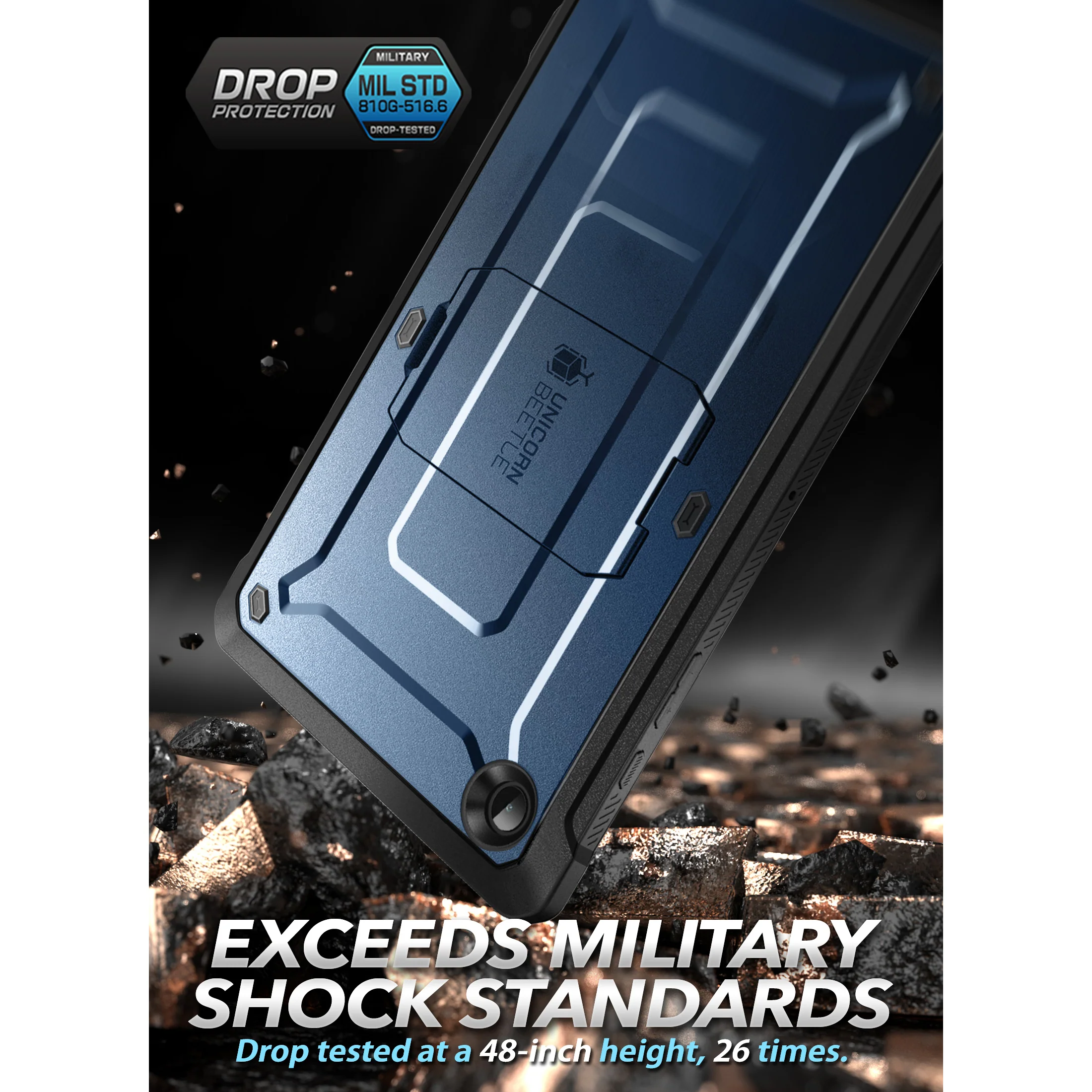 Galaxy Tab A8 10.5 inch (2022) Unicorn Beetle PRO Full-Body Case-Metallic Blue - Image 6