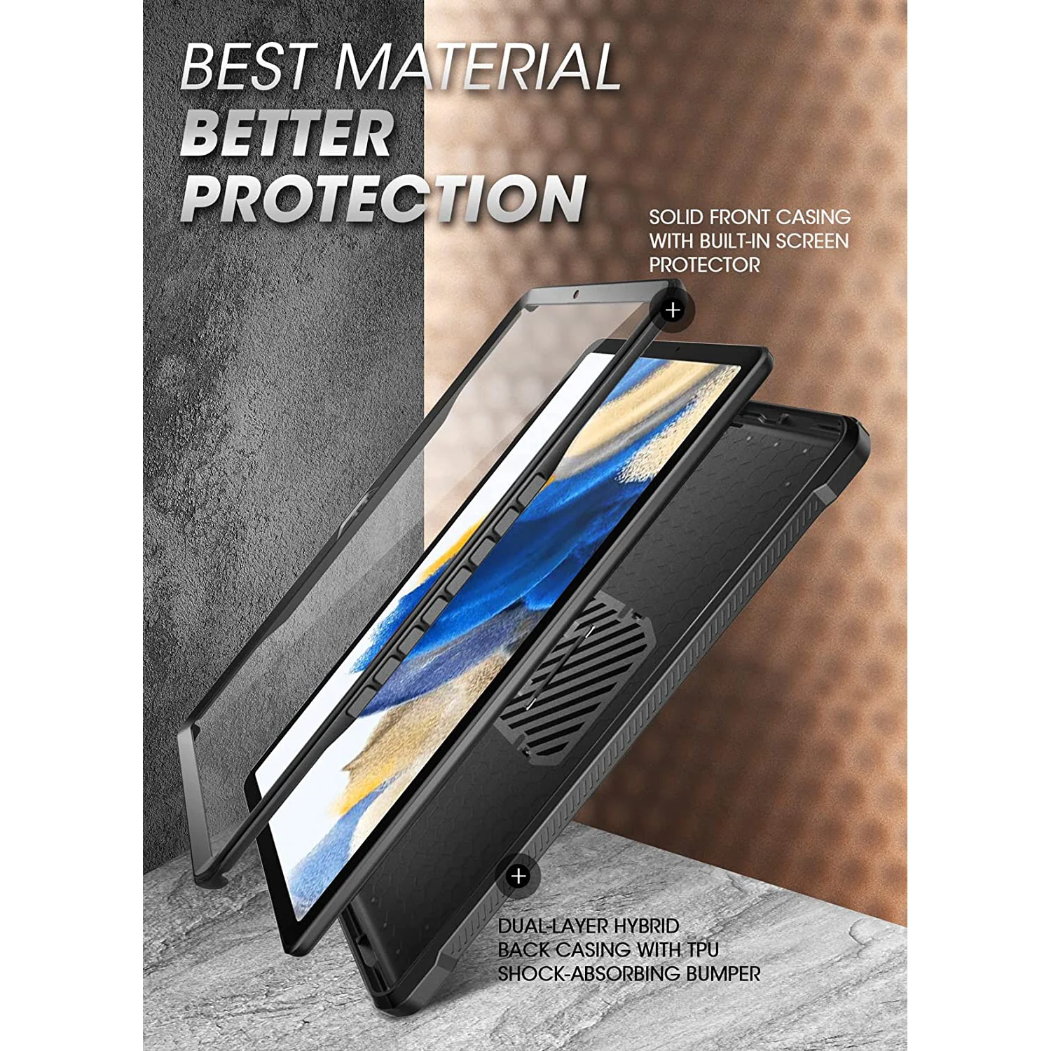 Galaxy Tab A8 10.5 inch (2022) Unicorn Beetle PRO Full-Body Case(open box)-Black - Image 4