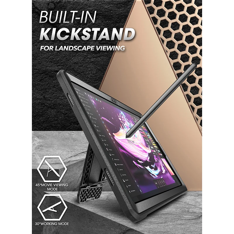 Galaxy Tab A9 Plus 11 inch (2023) Unicorn Beetle PRO Full-Body Case-Black - Image 3