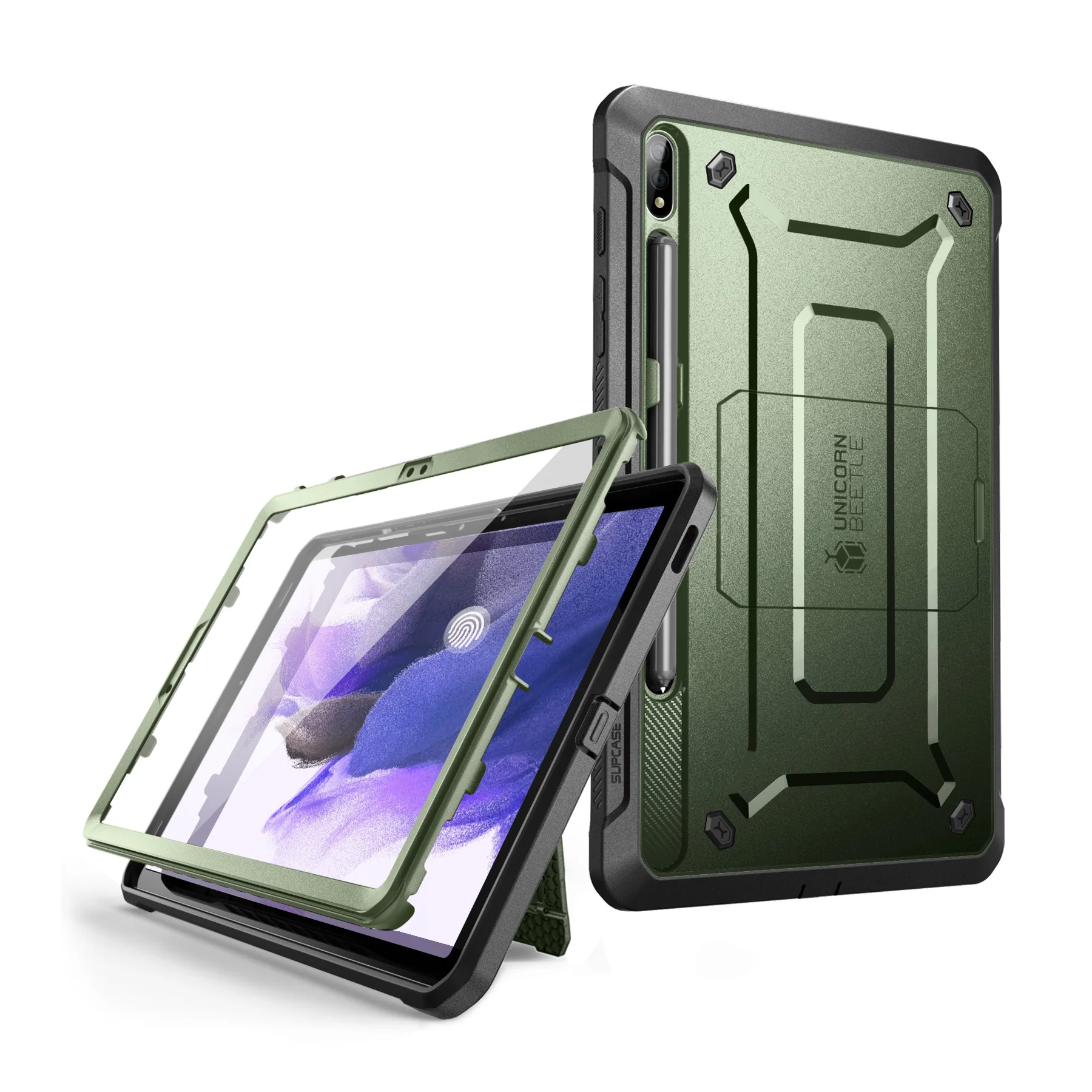 Galaxy Tab S7 FE 12.4 inch Unicorn Beetle Pro Rugged Case-Dark Green - Image 2